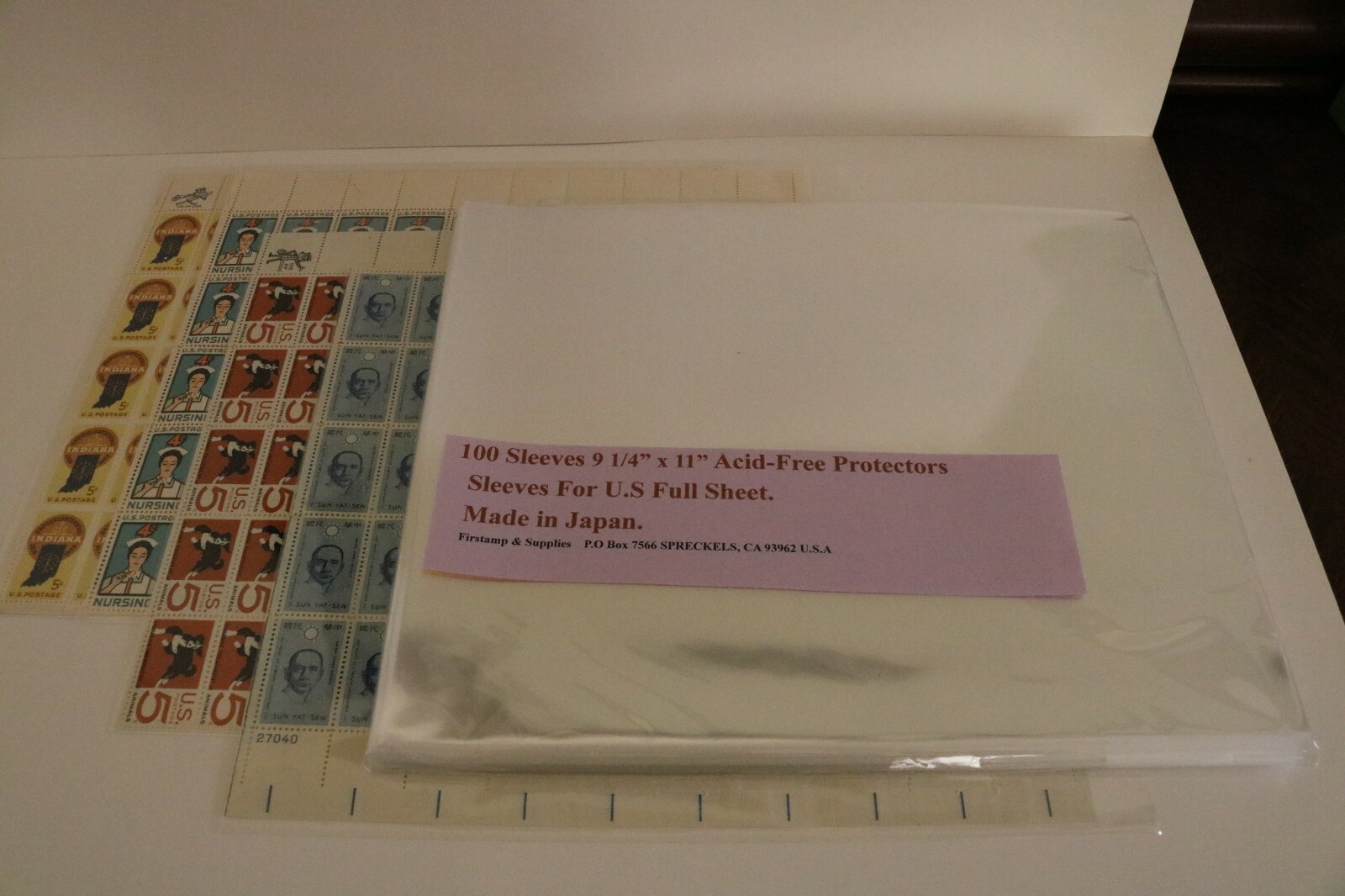 100 Sleeves 9 1/4" x 11" Acid-Free Protectors For Full Sheet Lowest PRICE @ebay.