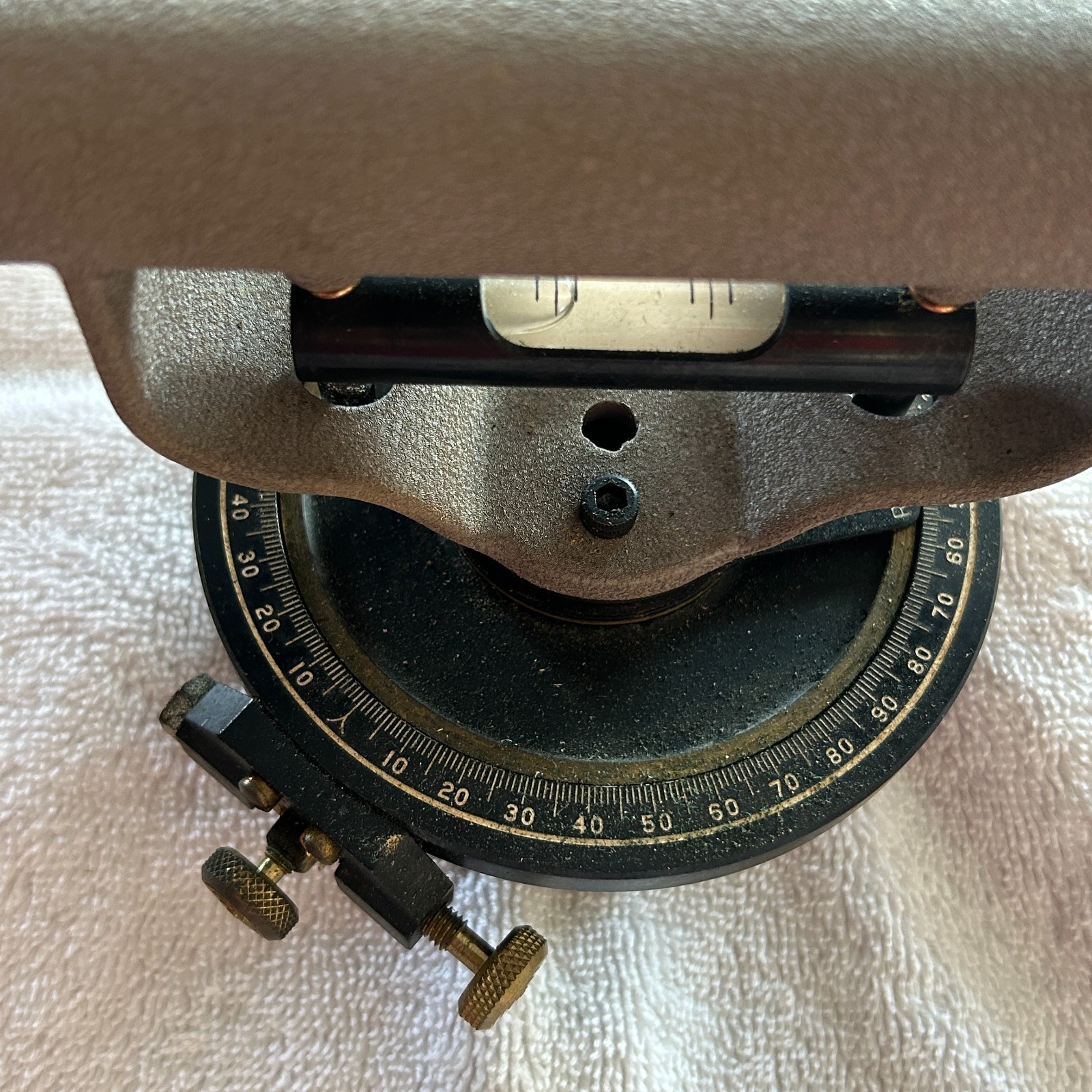 Vintage 1960's USA Craftsman Surveying Transit with Sear Roebuck Wooden Case