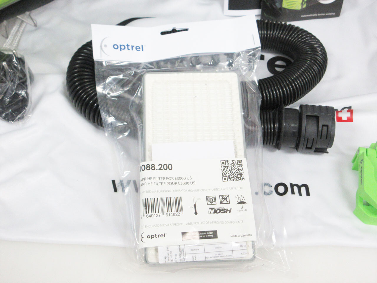 OPTREL CLEARMAXX HELMET & PAPR E3000X SYSTEM UP TO 18 HOUR BATTERY 4900.251 CASE