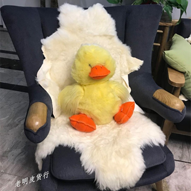 100% Genuine Sheepskin Fluffy Fur Rug 24"*39" Windward Natural Soft Mat US STOCK