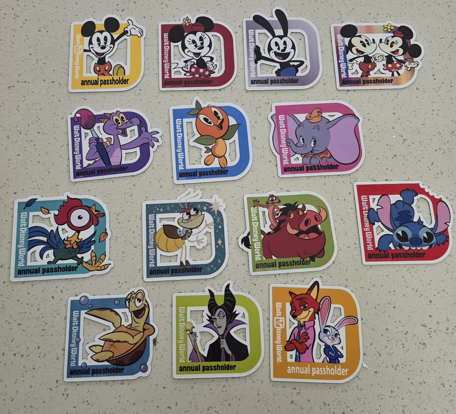 Walt Disney World Passholder Magnet Set Of 14Magnets (Homemade)