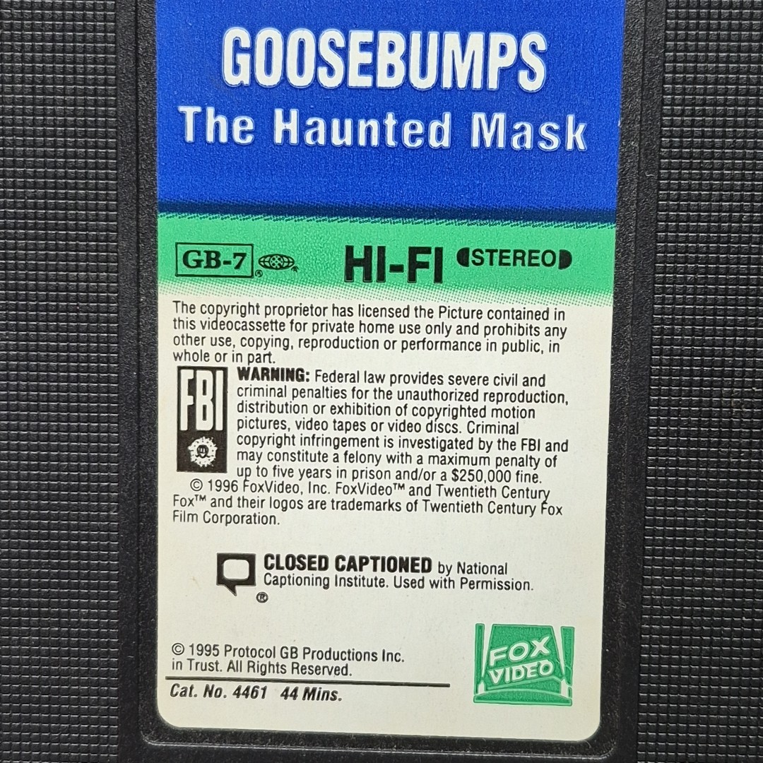 Goosebumps: The Haunted Mask (VHS, 1995) R.L. Stine
