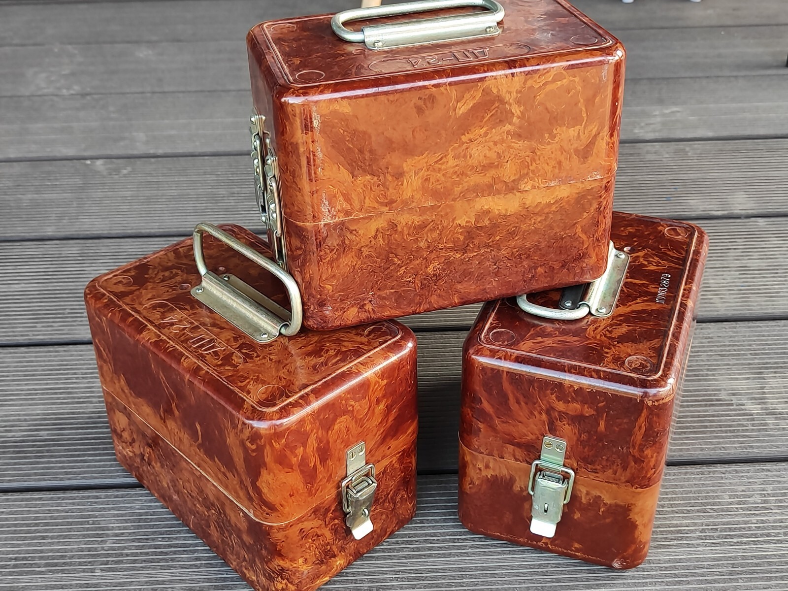 2 pcs Soviet Bakelite Box.USSR Bakelite Ammo Box Vintage Military USSR Bakelite