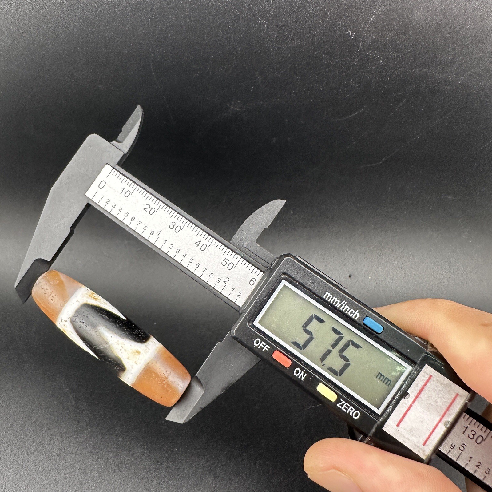 Indo Tibetan Himalayan Agate Dzi Amulet Prayer Pendant Bead Rare