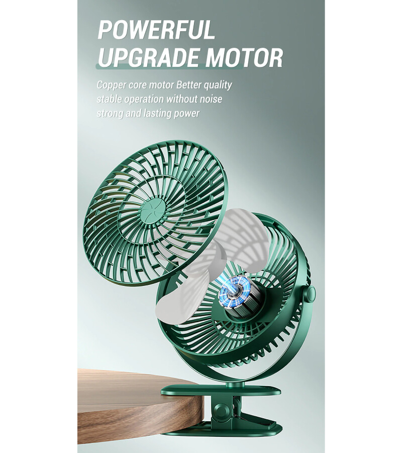 6" USB Desk Clip On Fan Small Air Circulator Portable Cooling Camping Stroller