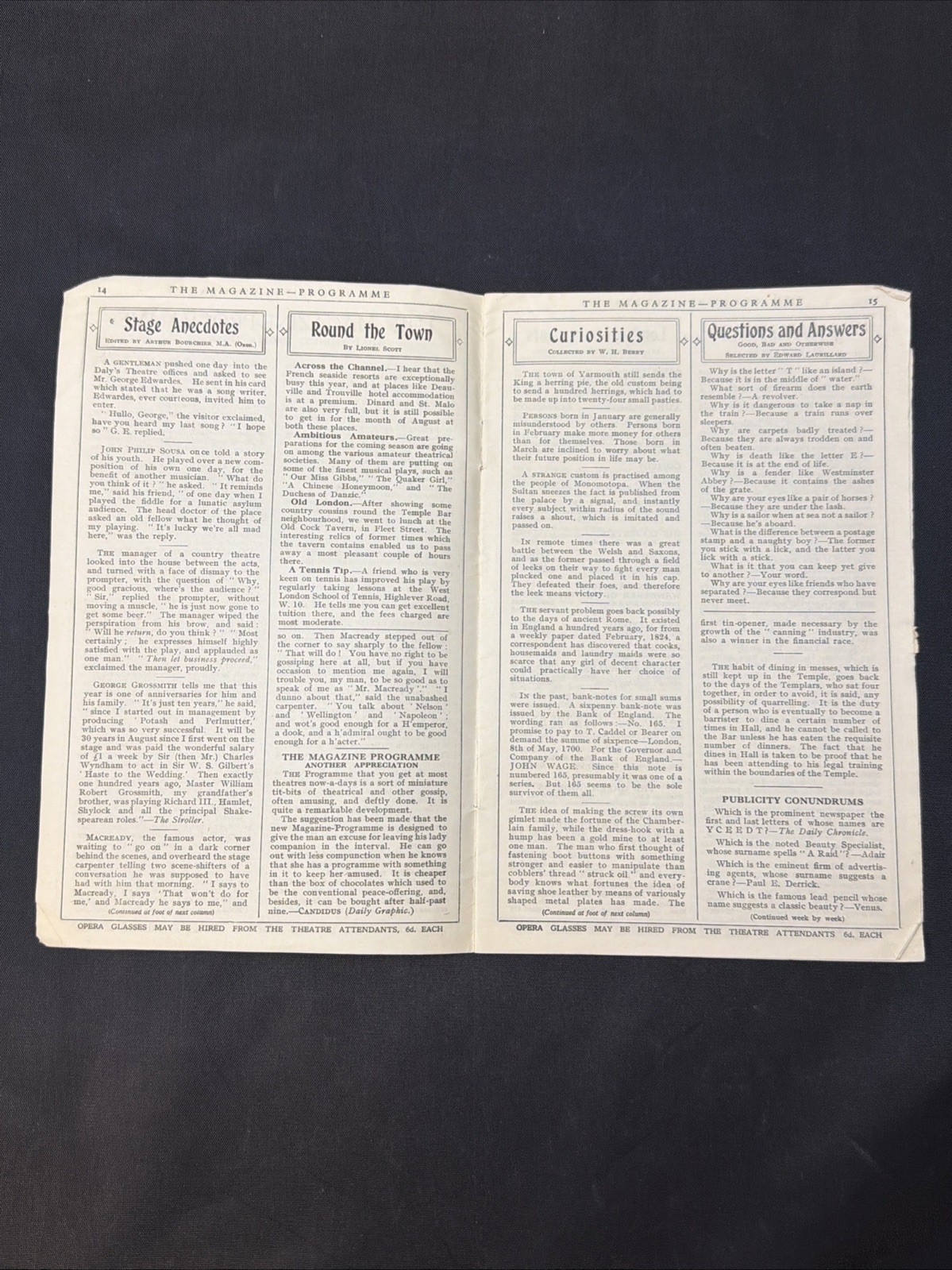 Fred Astaire "STOP FLIRTING" George Gershwin (London Debut) Rare 1924 Playbill