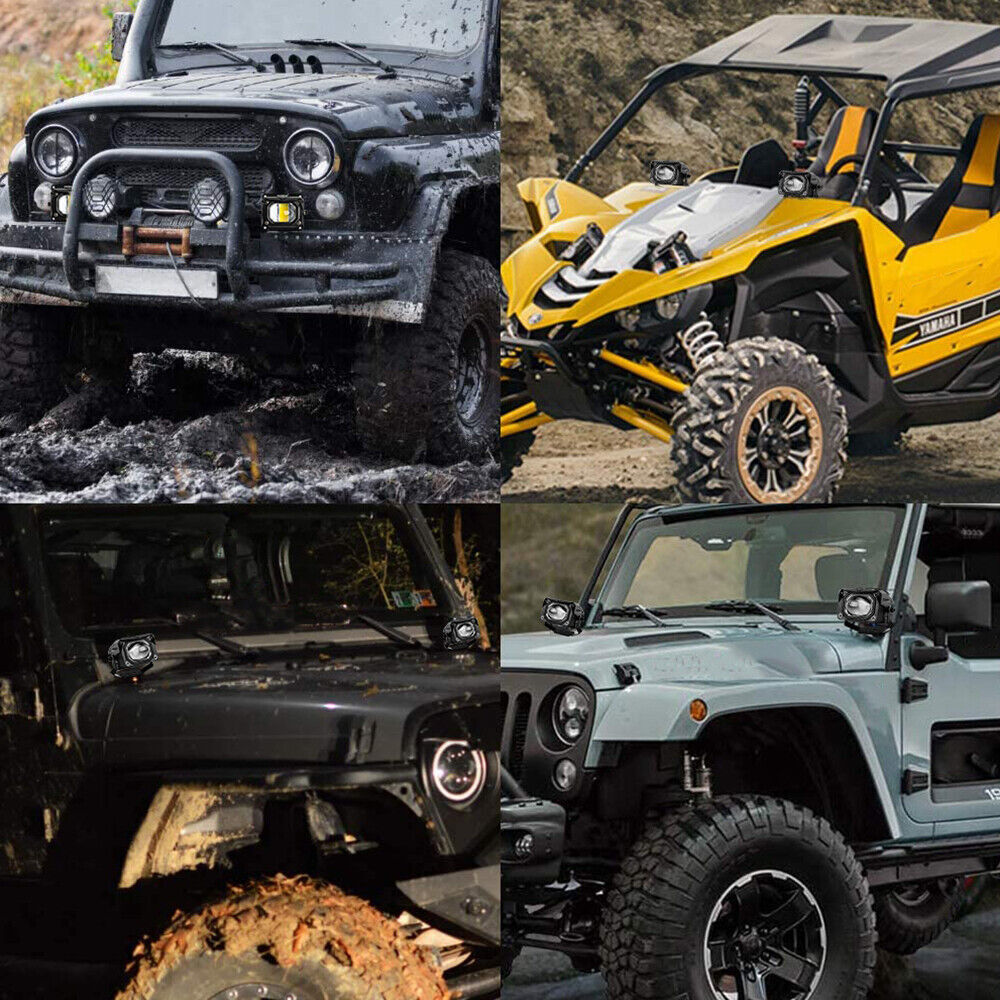 For Kawasaki Teryx KRX 1000 Roof 42'' Led Light Bar+3'' Dual Color LED Pods Kits