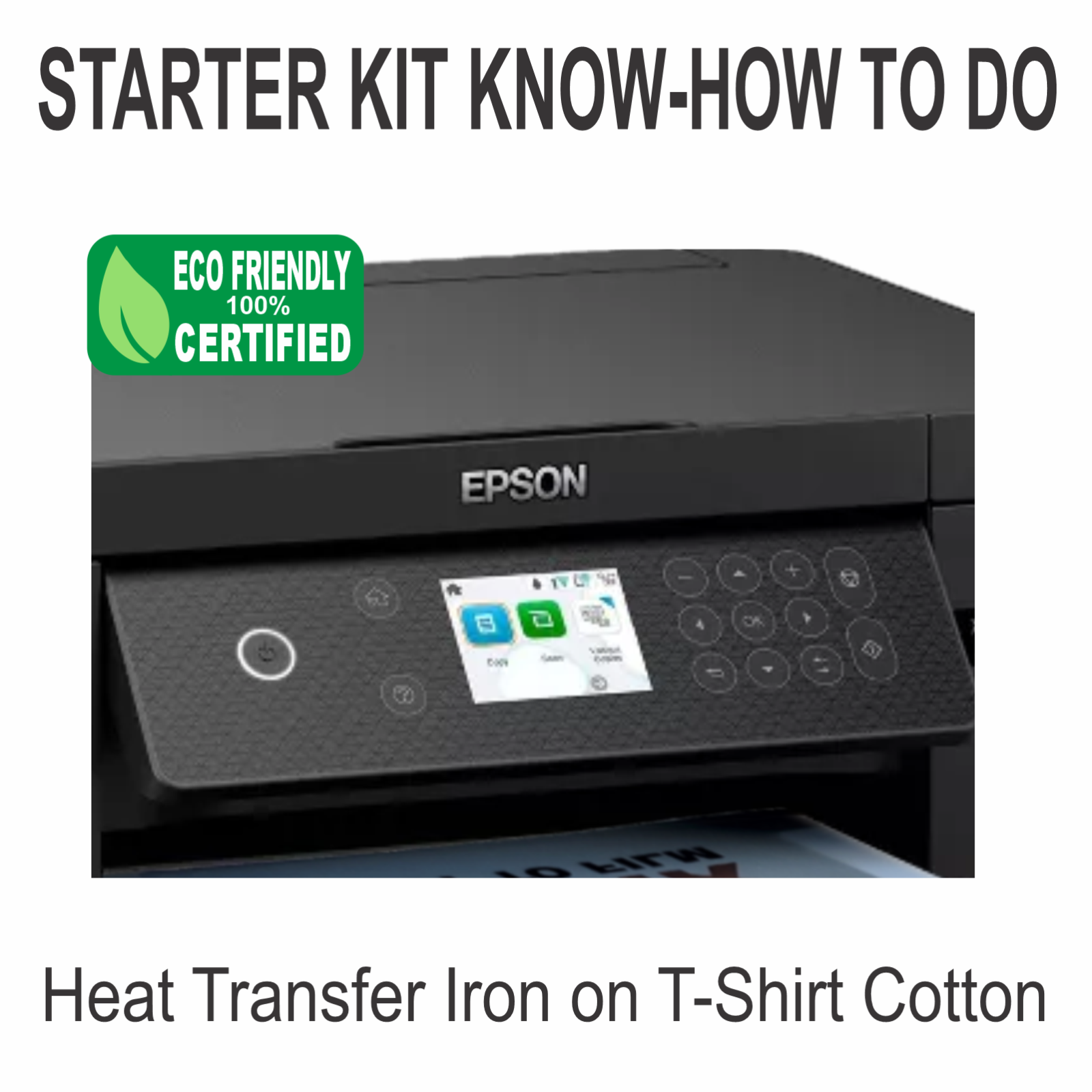 Epson Printer InkJet Iron on Heat Transfer Print T-Shirt Maker Starter Kit