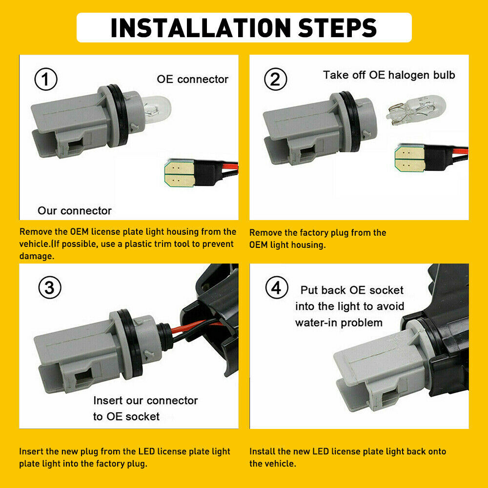 Clear Lens White LED Side Marker Corner Light For 1981-1985 Chevy Impala Caprice
