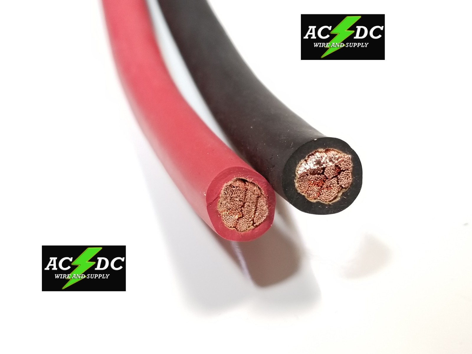 2 AWG Gauge Copper Battery Cable Power Wire Cars, Trucks, RV, Solar, w/ BOOTS