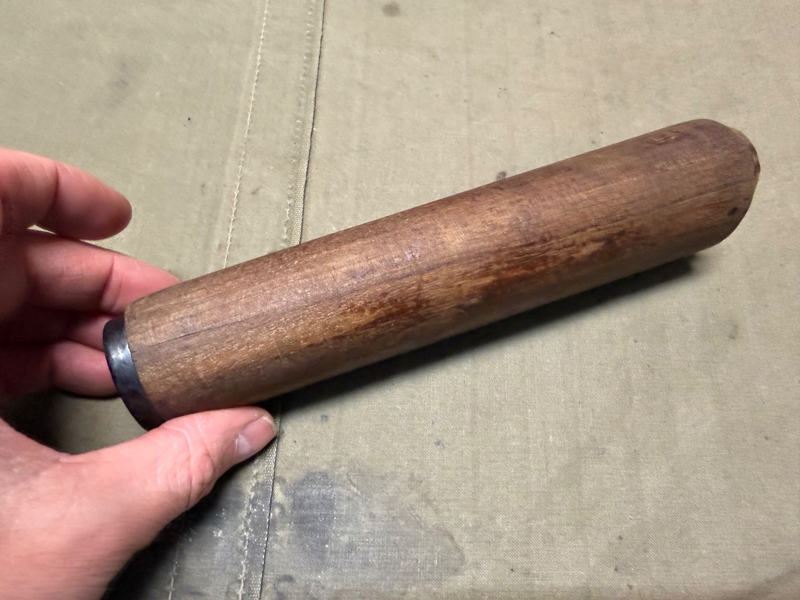 ORIGINAL WWII US ARMY M1 GARAND RIFLE FRONT WOODEN HAND GUARD & SPACER