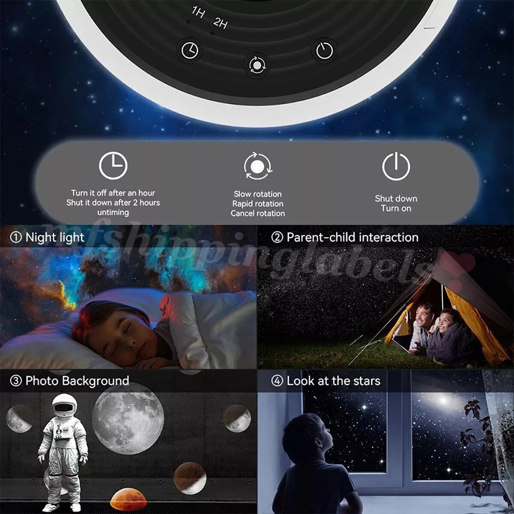 Galaxy Projector 13 in 1 Planetarium Star Projector Starry Night Light Nebula US