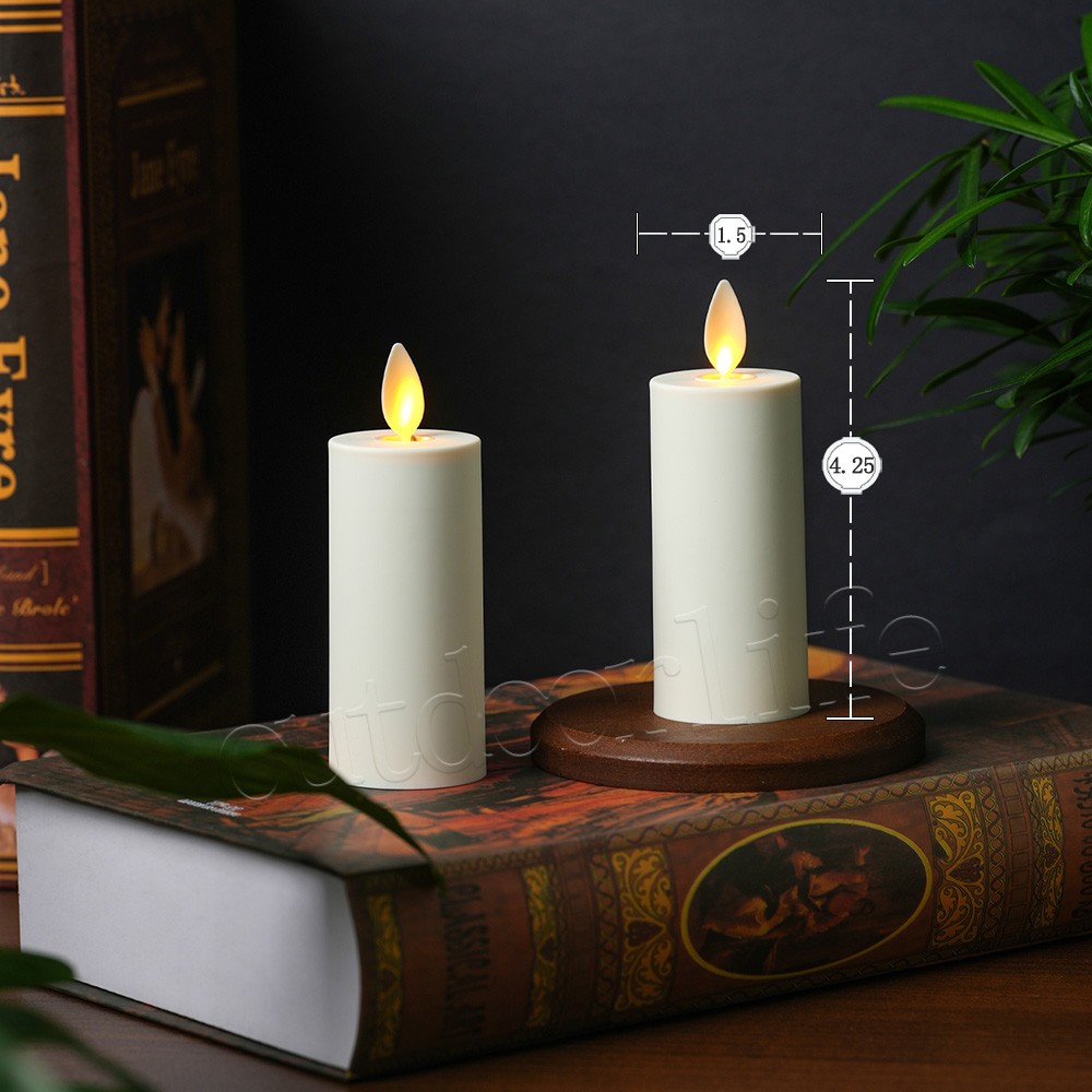 Luminara Votive Flameless Candle 2pcs Ivory Moving Flame Matte Plastic Finish