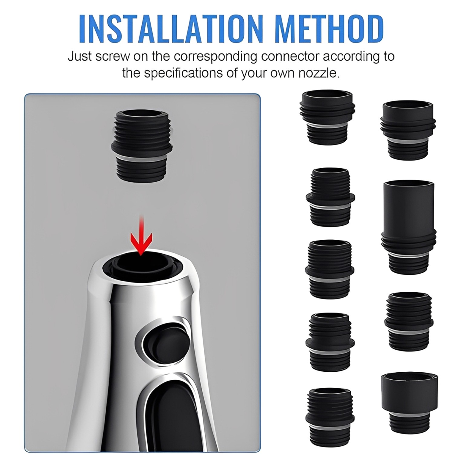 Kitchen Faucet Head Replacement,Pull Down Kitchen Spray Head Sink Spray Nozzle