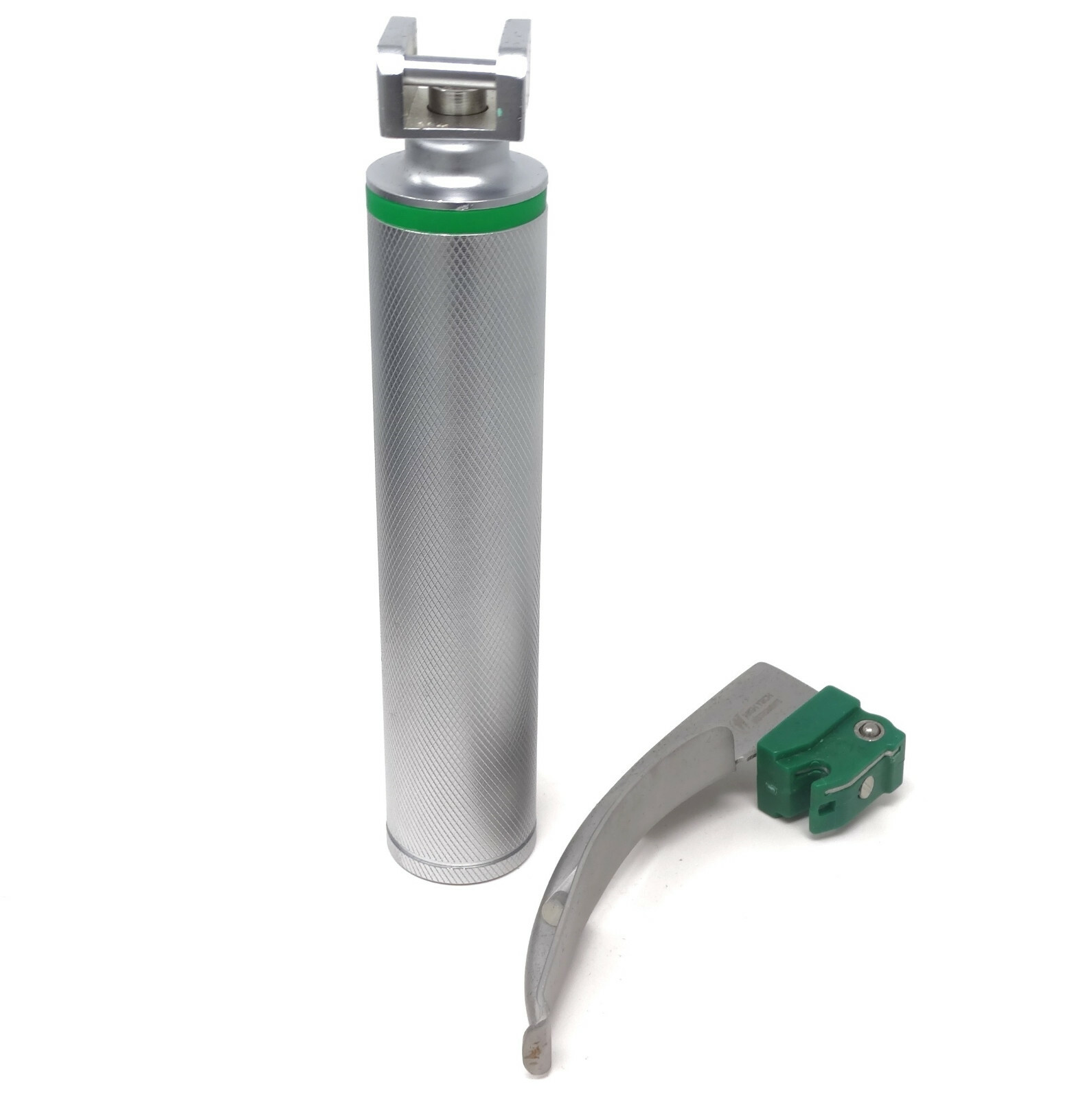 Laryngoscope Set 6 PCS Intubaion Blades + Handle Fiber-Optic Kit with Black Case