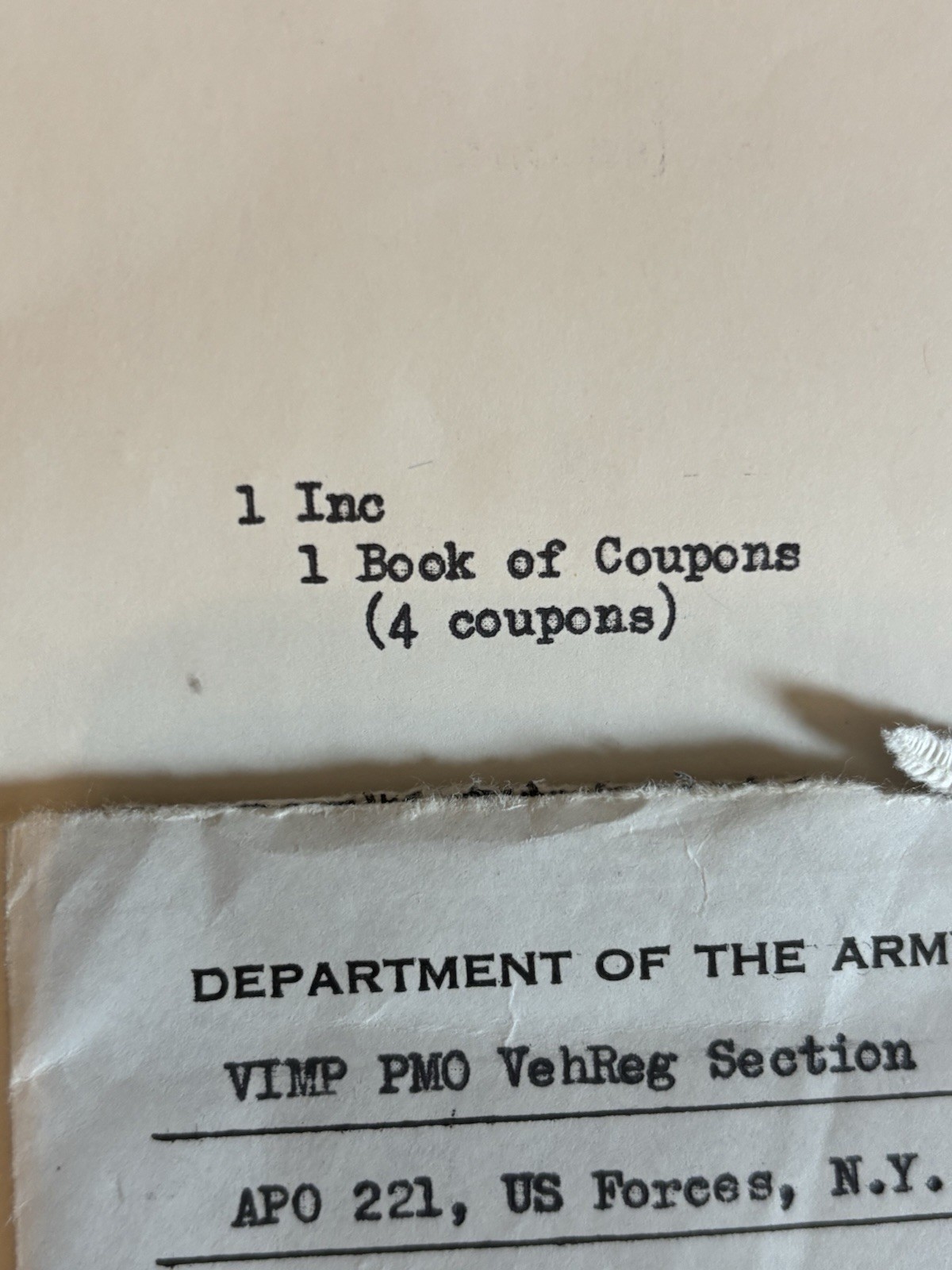 VINTAGE 1963 ESSO-NATO military Gas Coupon ￼U.S /NATO forces ￼ITALY (5liters)