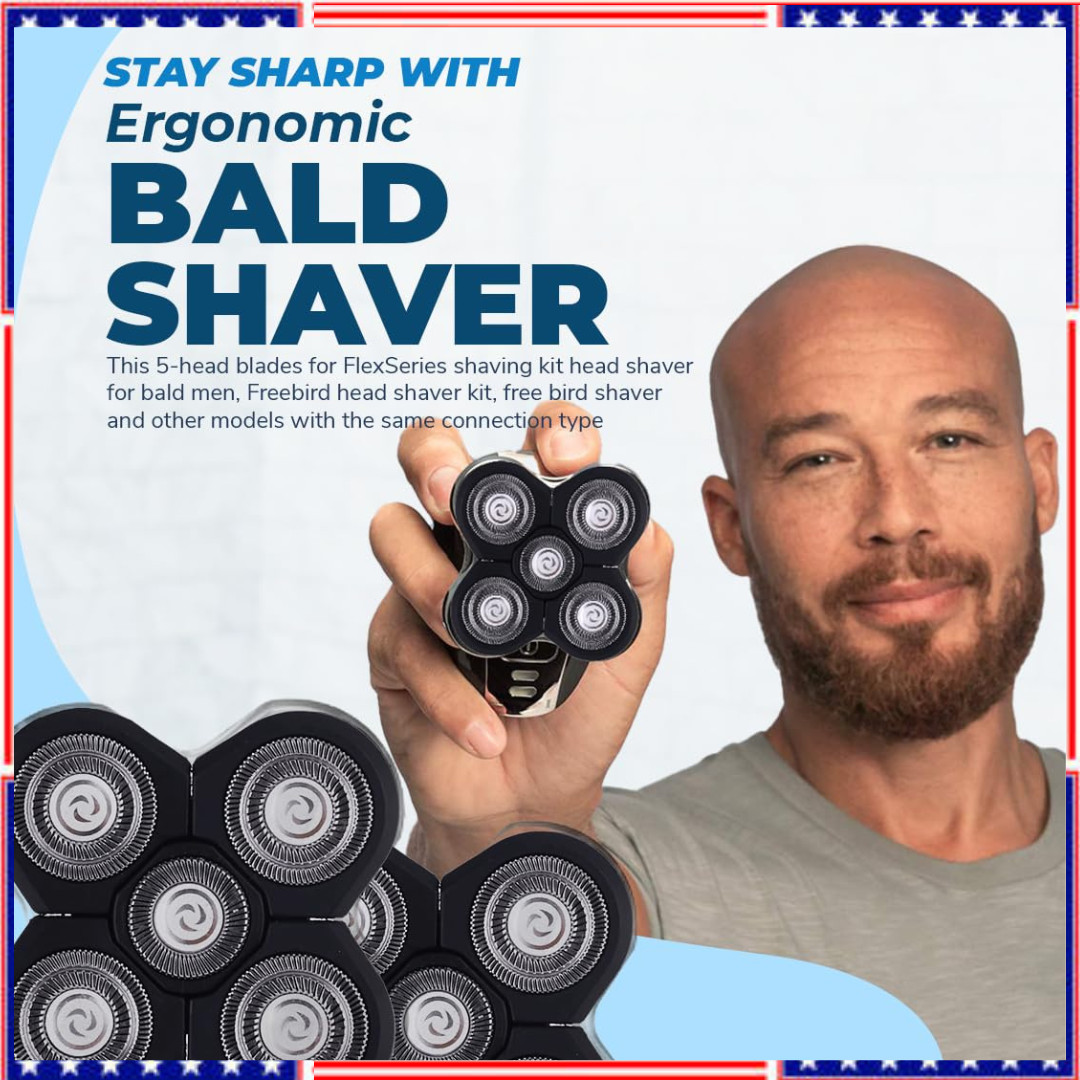 3 PACK Replacement Blades for Freebird Flex Series Head Shaver For Bald Men Set