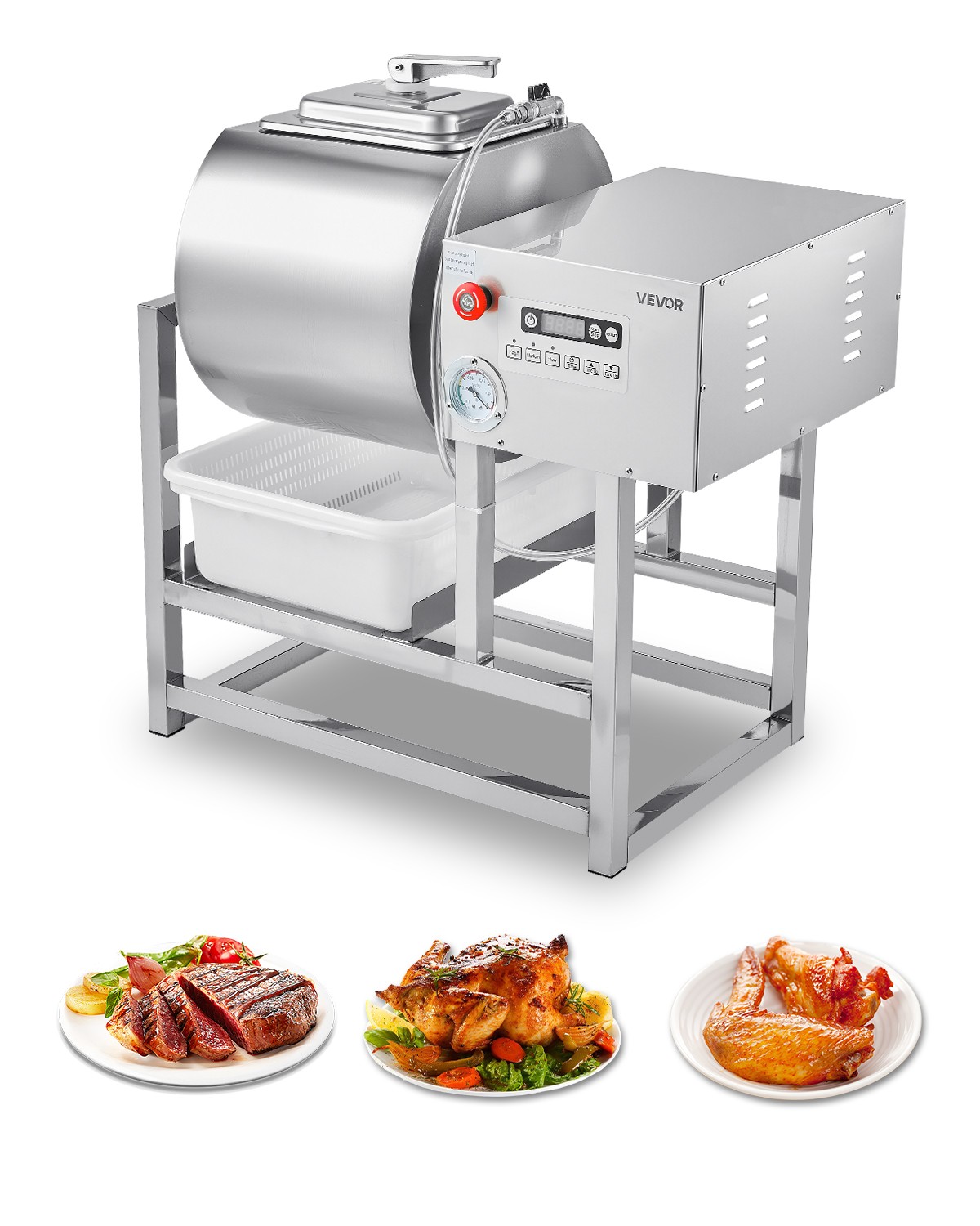 VEVOR Vacuum Meat Tumbler Marinator Machine 40L for Chicken Steak Fish