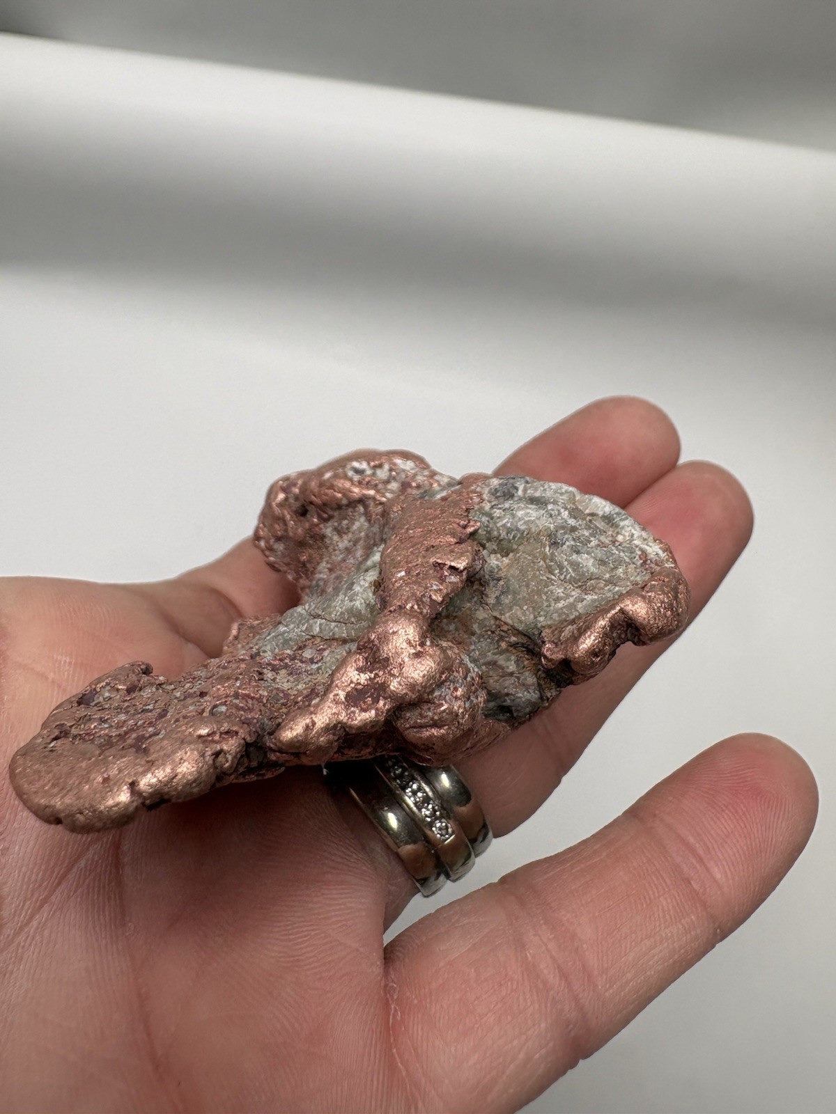 Pure Native Michigan Solid Copper Nugget Specimen Keweenaw Peninsula Mineral