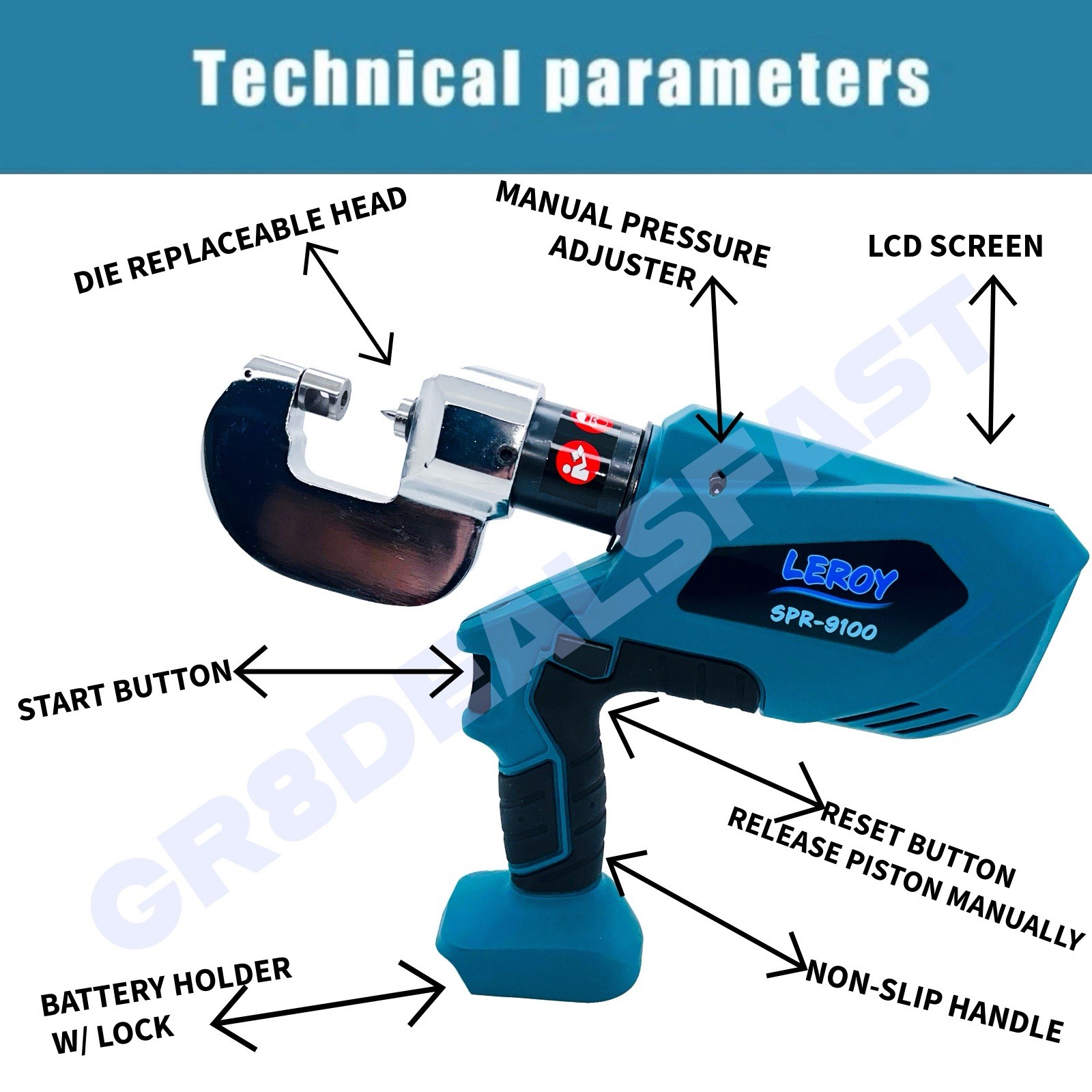 SPR 9100 Aluminum Body Shop Repair Self Piercing Rivet Gun Collision Damage 🔥