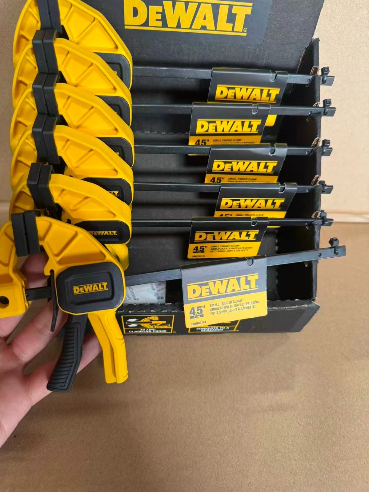 6-Pack Dewalt DWHT83191 4-1/2" Small Trigger Clamp