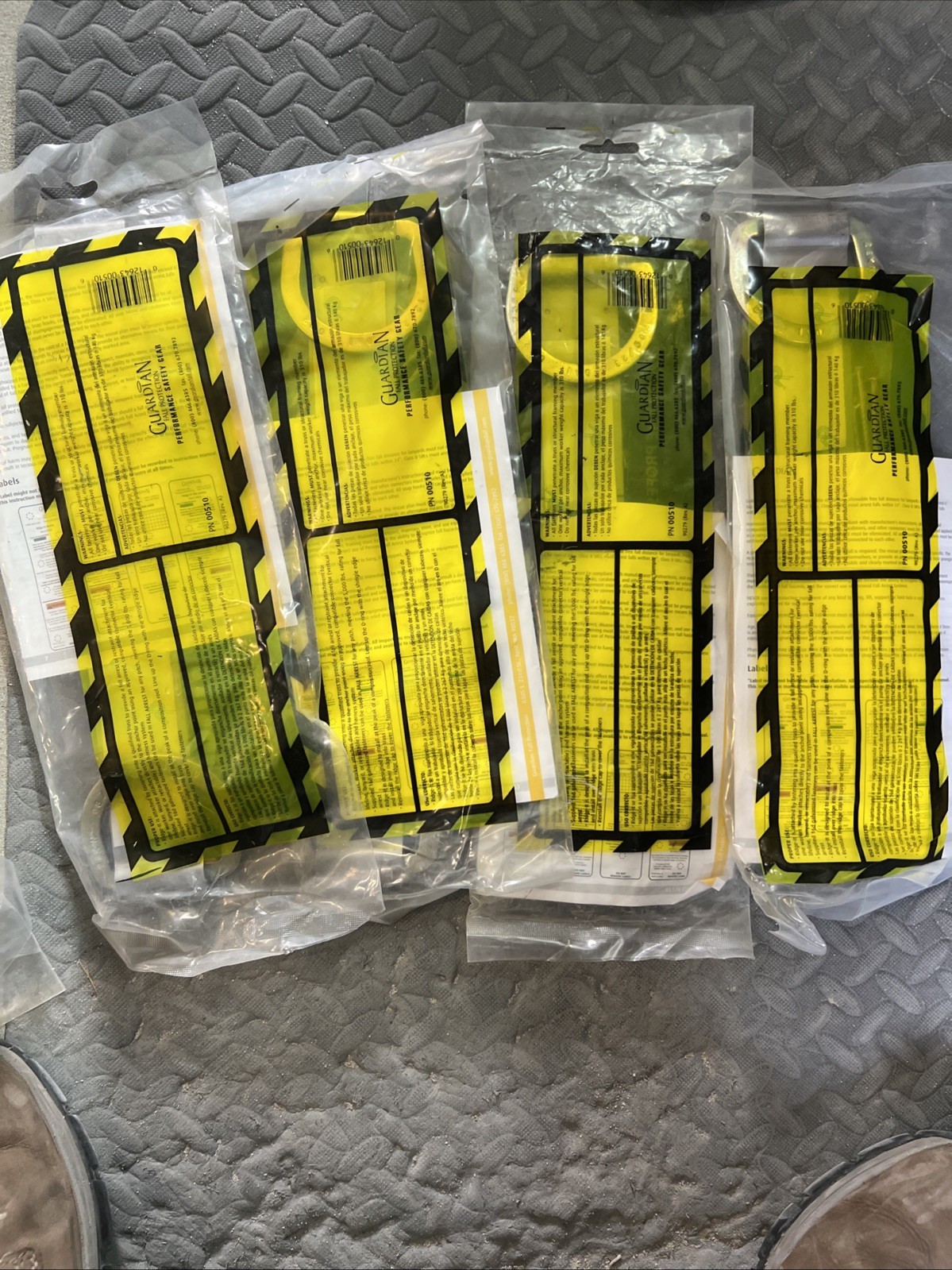 4 pack Guardian 00510 Ridge-It Roof Anchor, 18" Stainless/Zinc OSHA/ANSI