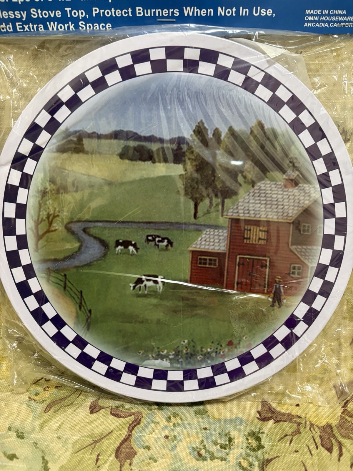 Vintage Stove Burner Covers Set of 4 New Old Stock Tin Cottagecore