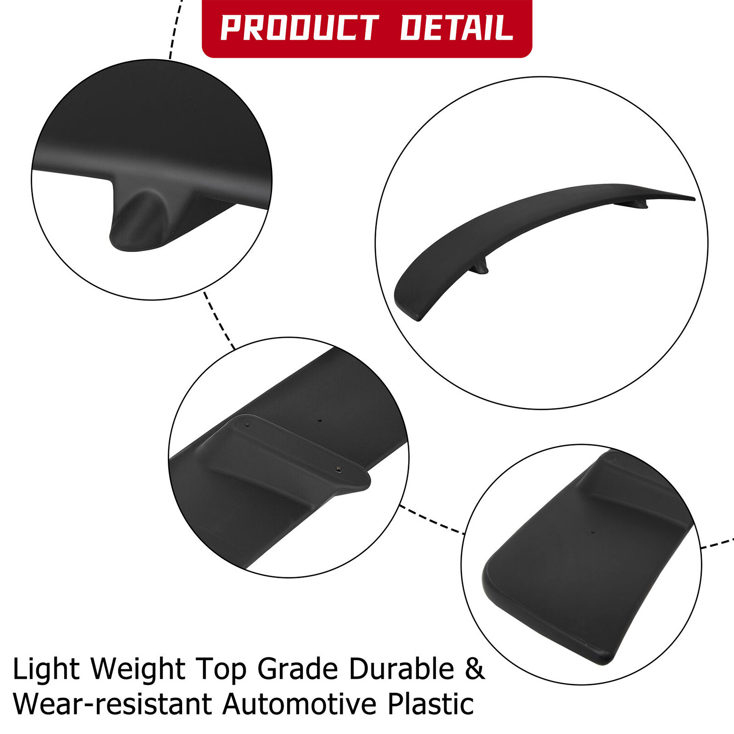 For 2011-2023 Dodge Charger Rear Trunk ABS Factory Spoiler Wing Matte Black