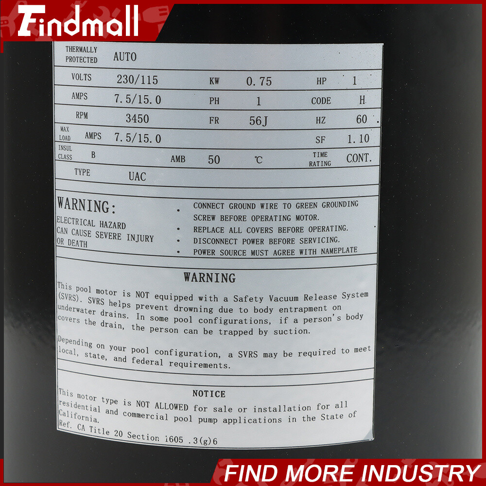 Pool Pump Motor & Seal Kit UST1102 For Hayward Max Flow Century 1 hp 3450 RPM
