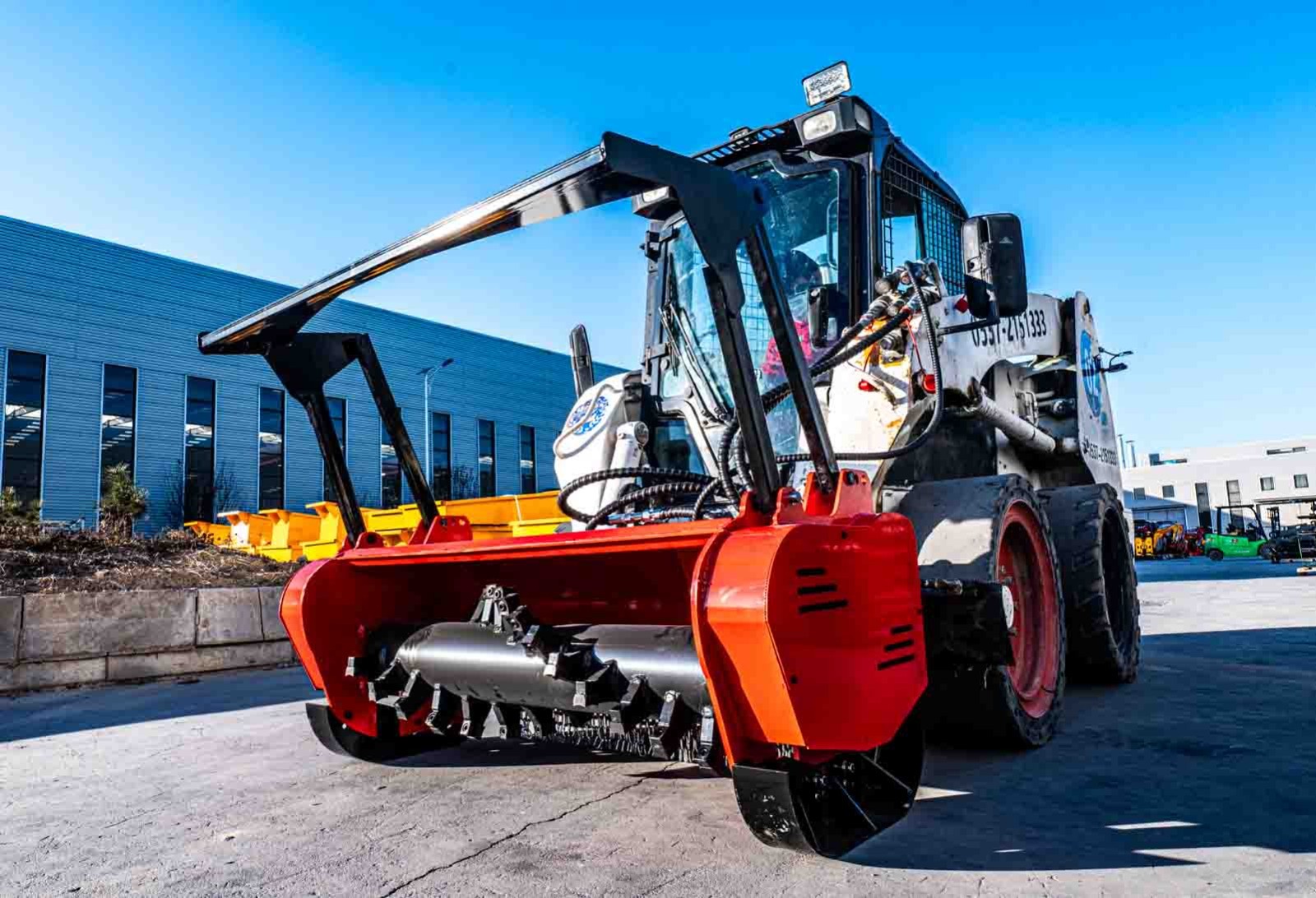 46in Forestry Mulcher Attachment Wood Chipper Brush Mower Fits Bobcat Skid Steer