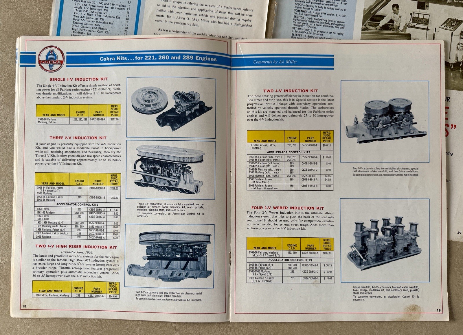 Ford High Performance Parts Catalog 1966 Brochure Cobra GT FoMoCo 427 Racing 289
