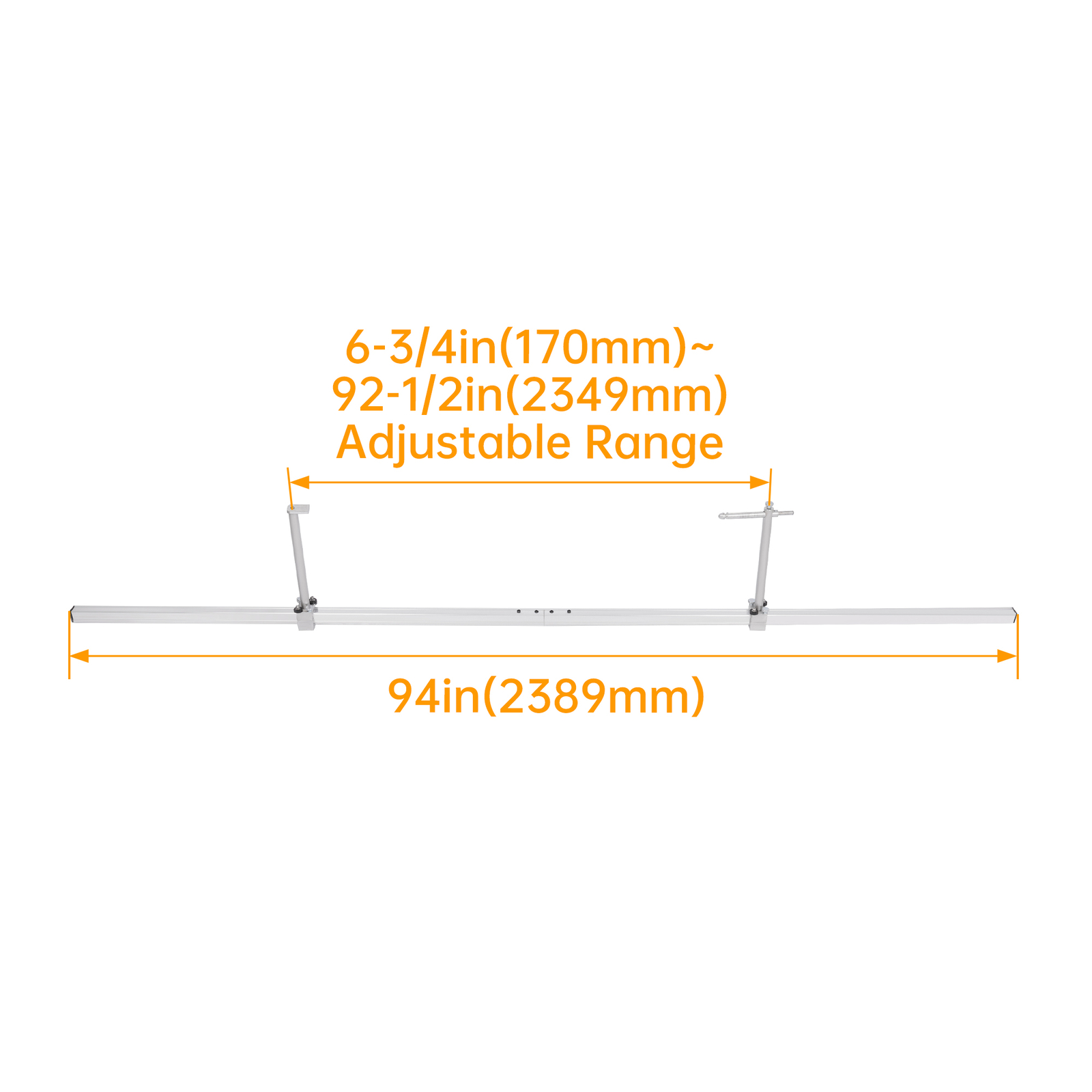 94" Width For SUV Pickup Truck Car Adjustable Toe Gauge Bar Wheel Alignment Tool