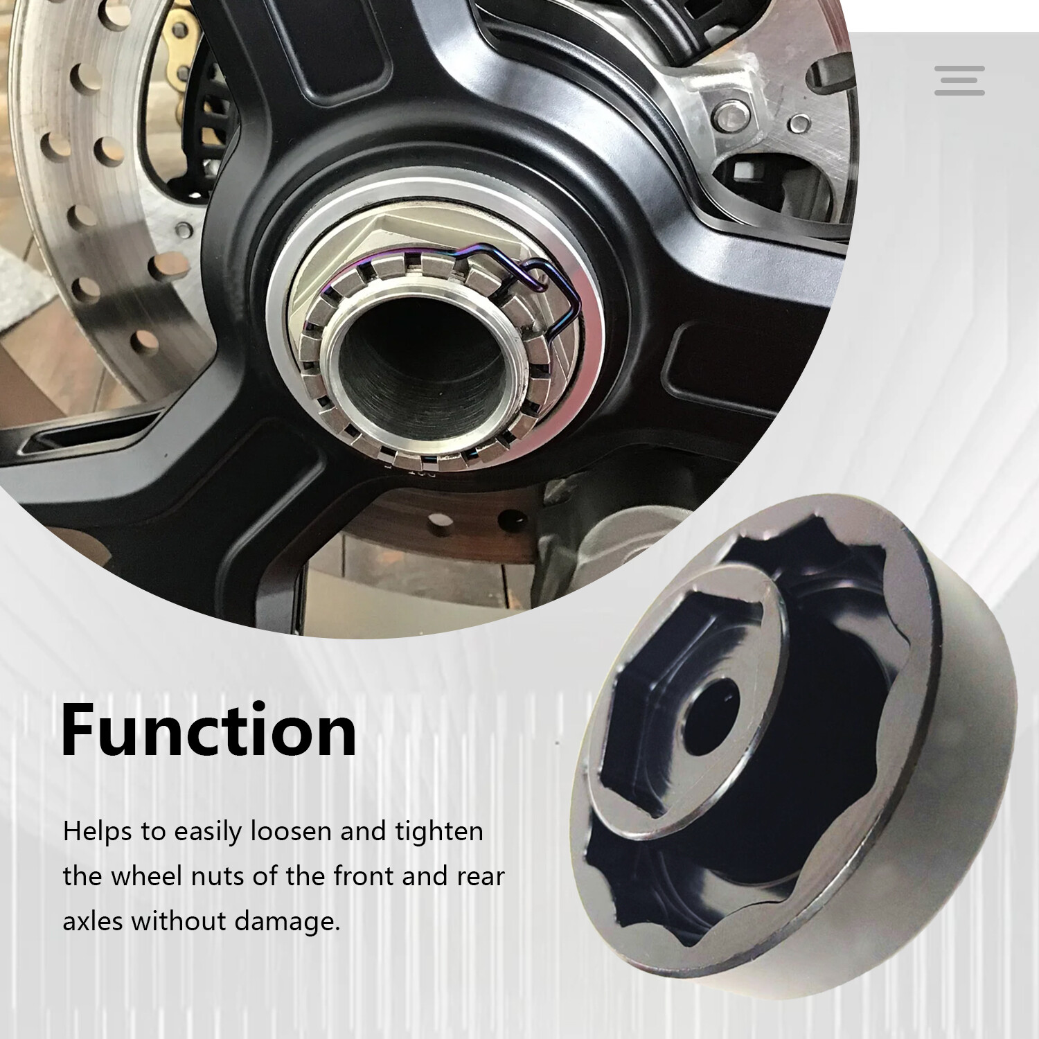 Front Rear Wheel Axle Nut Socket Tool for Ducati 1199 Panigale, Multistrada 1200