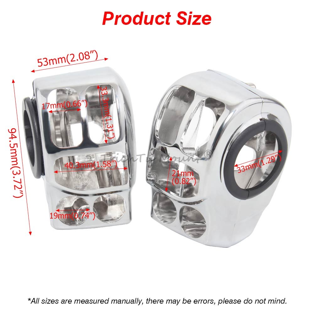 Chrome Hand Control Switch Housing Cover for Harley Road King FLHR/I 2014-2022