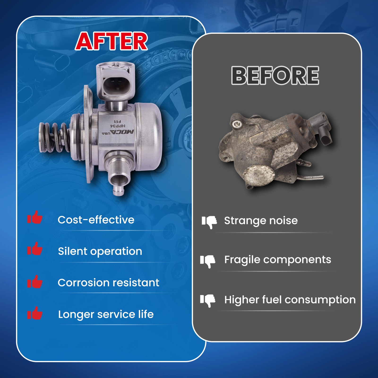 High Pressure Fuel Pump for Mercedes-Benz C300 E300 Metris INFINITI Q50 Q60 2.0L