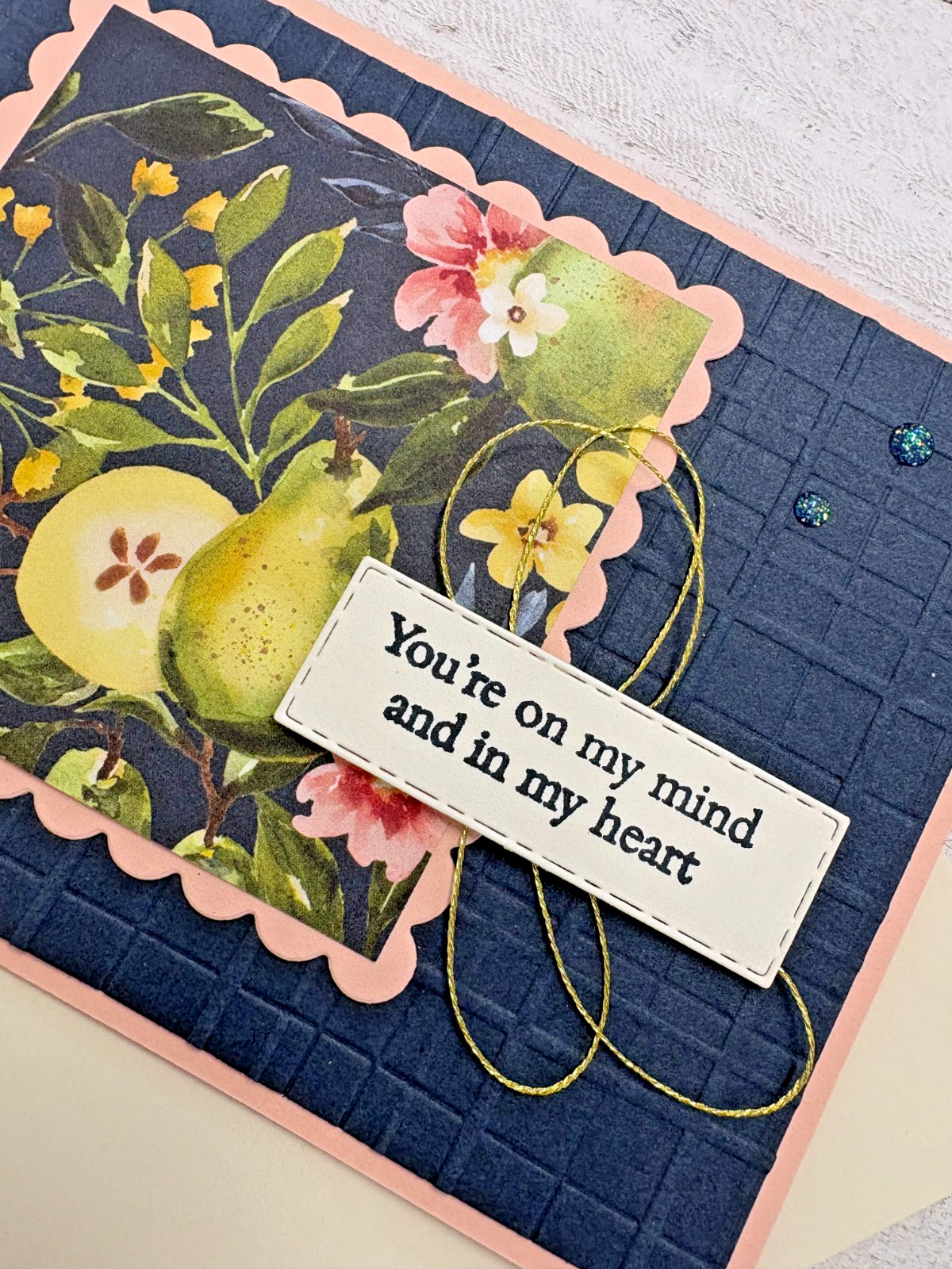 Stampin' Up! Card Kit - PAINTERLY PEARS - All Inclusive Set of 4 Cards