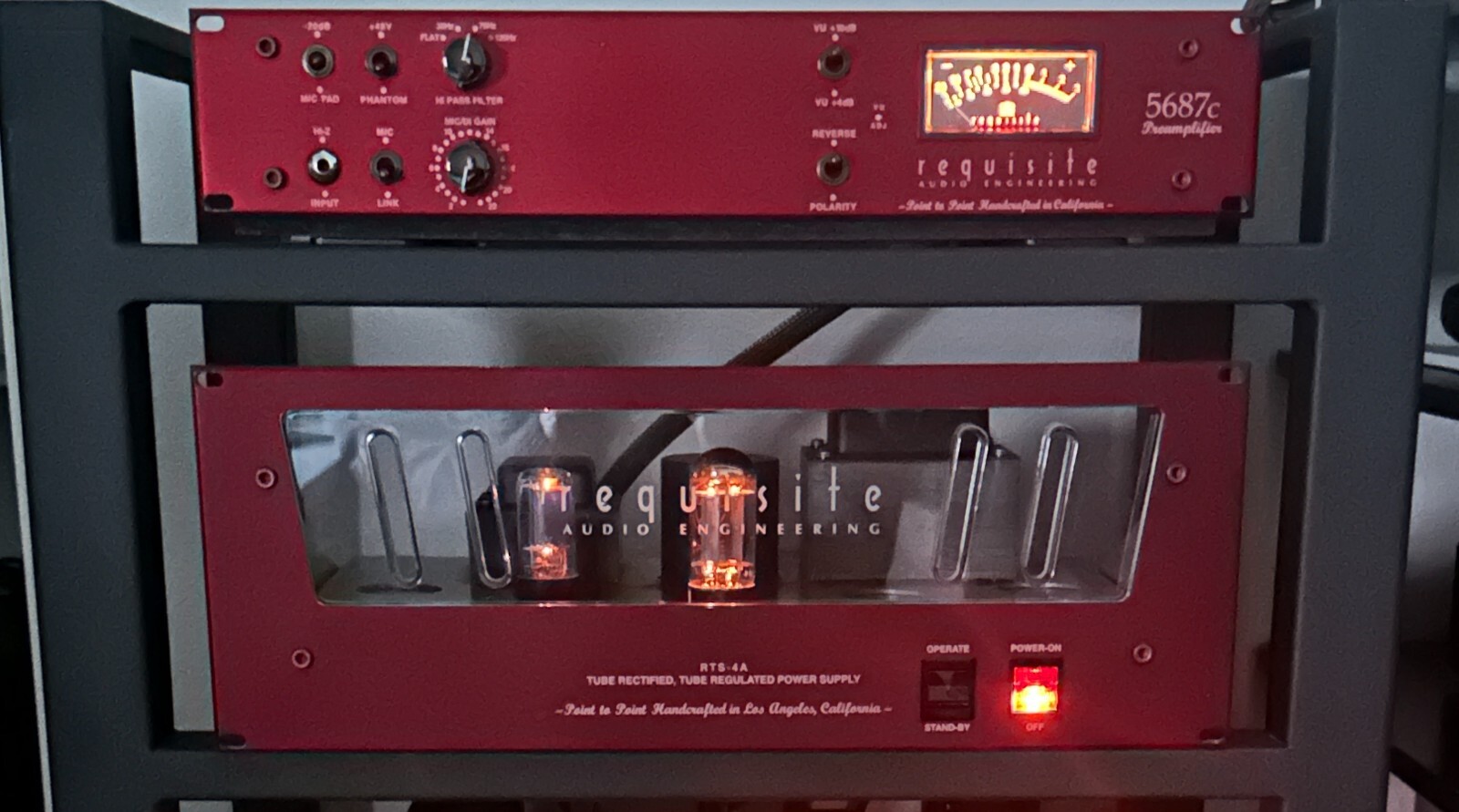 Requisite Audio Engineering 5687C Tube Preamplifier / RTS-4A Tube Power Supply