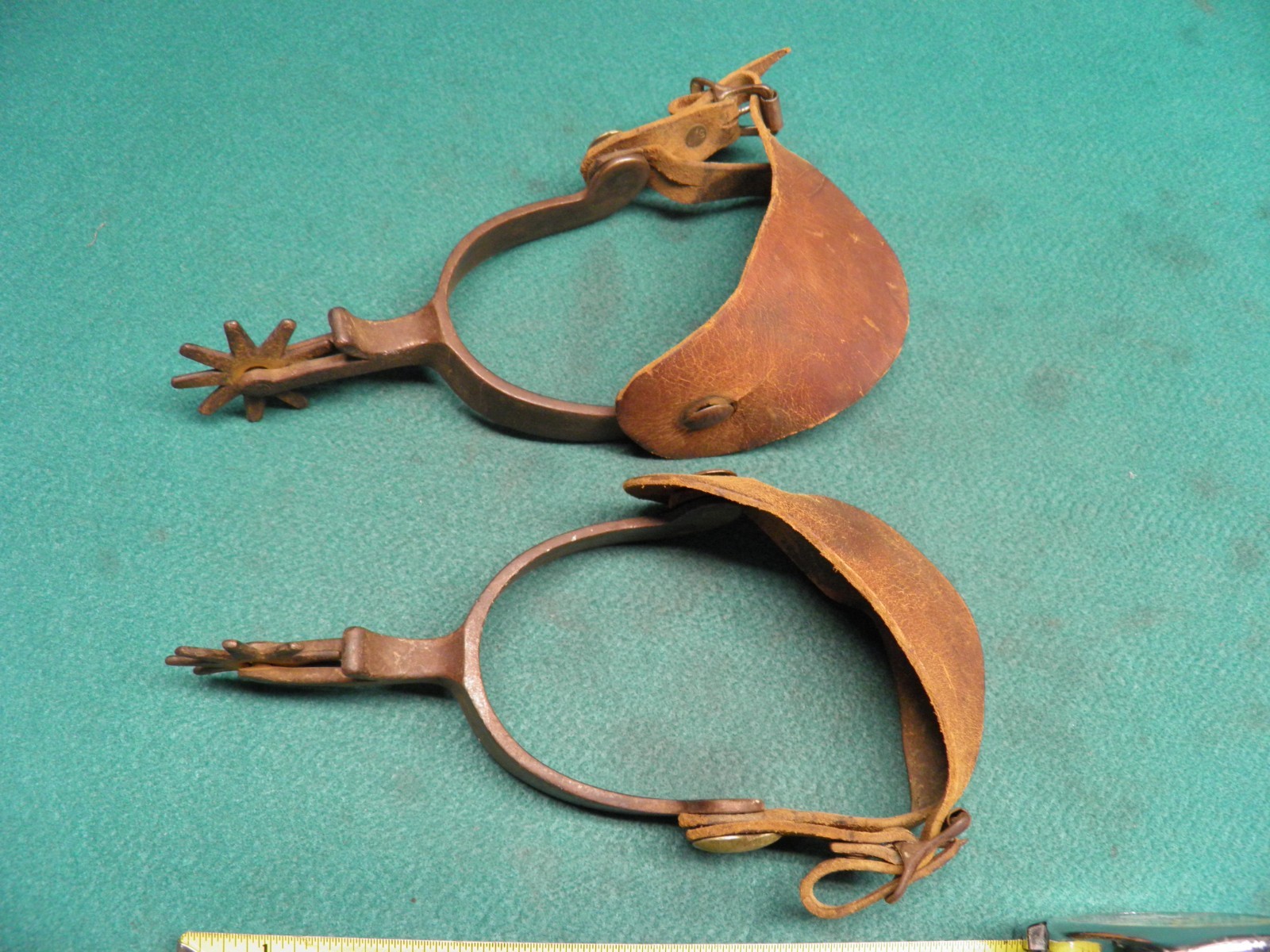 NICE OLD VINTAGE PAIR OF CROCKETT WESTERN COWBOY SPURS