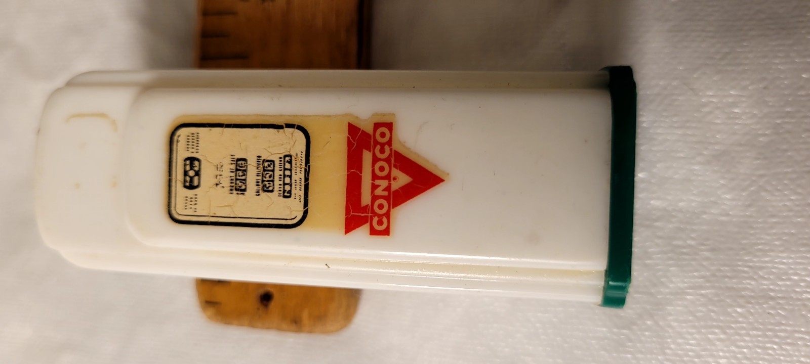 CONOCO Oil Gas Pump Salt and Pepper Shaker Set Vintage 1950s Green and White