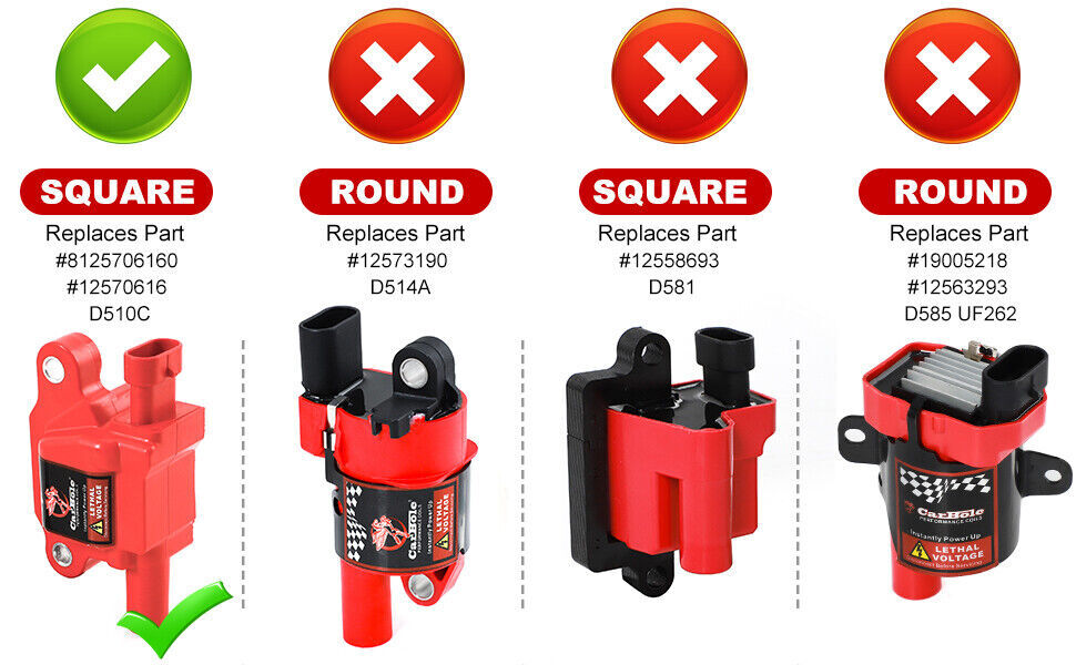 High Performance UF413 Ignition Coil+Spark Plug+Wire For Chevy GMC 5.3L 6.2L V8