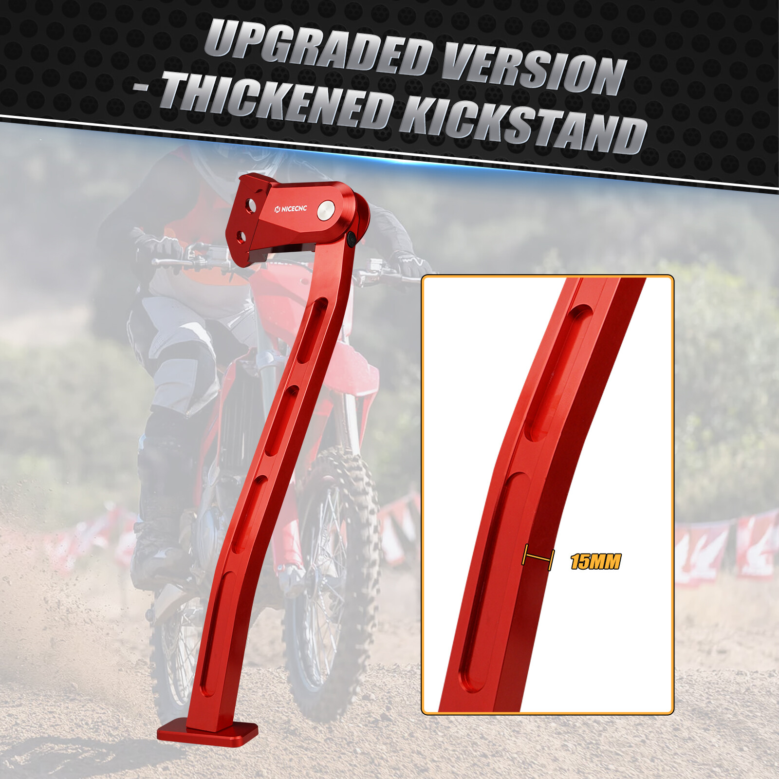 CNC Side Stand Kickstand For Honda CRF 250R 450R CRF250R CRF450R 2013-2018 Red