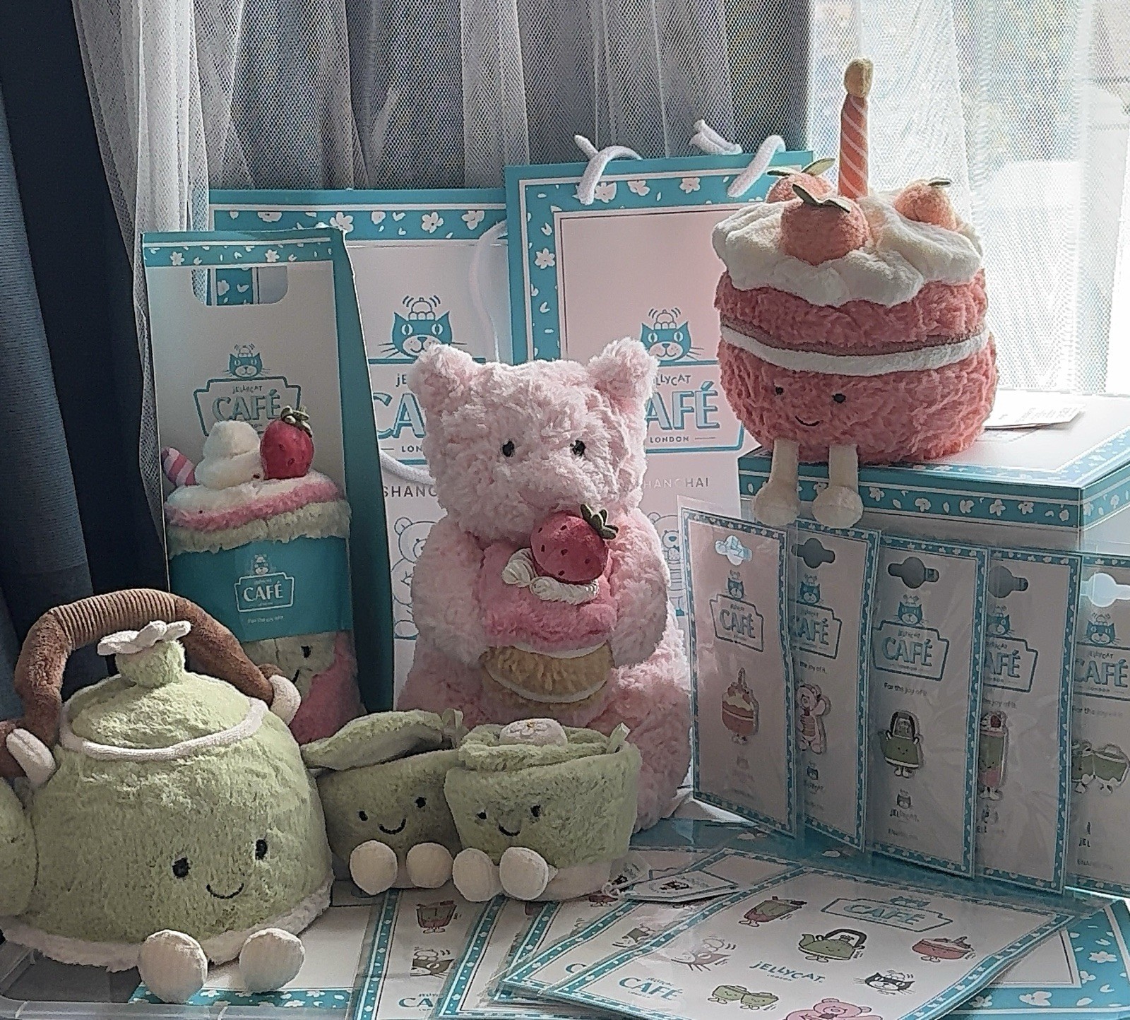 In stock Jellycat Shanghai Exclusive Full Set | BNWT  | Includes Pins & Stickers