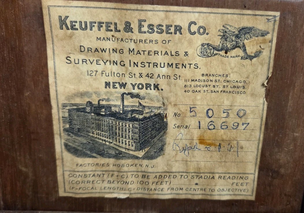 RARE Keuffel & Esser Co. EARLY 1900s Twisted-Frame Surveying Transit Antique