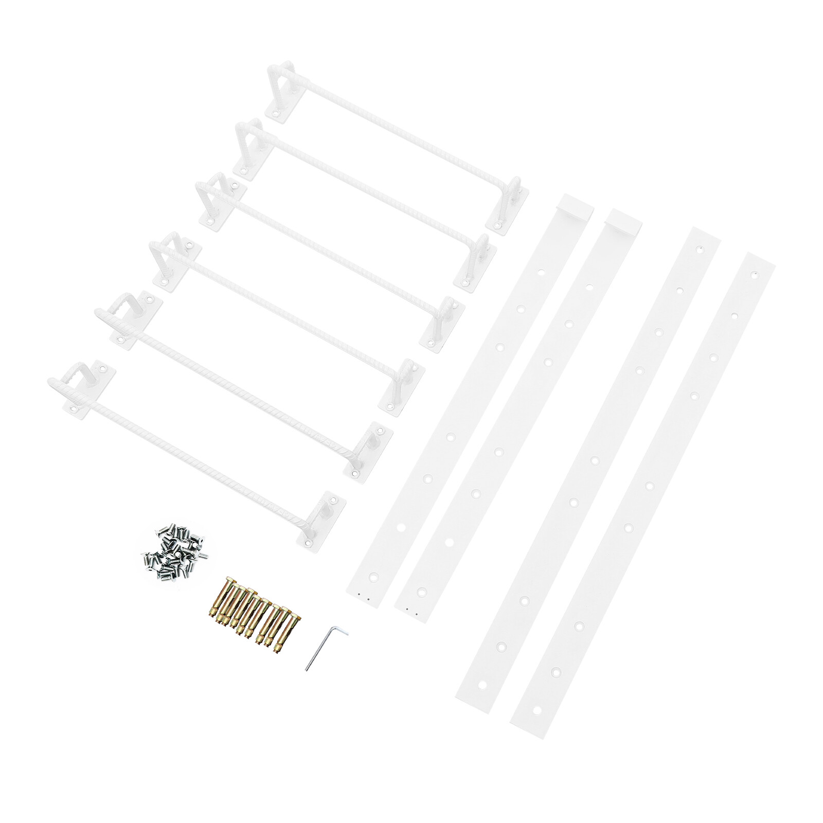 6-Steps Steel Window Well Ladder Egress Ladder Heavy-Duty Window Well Ladder