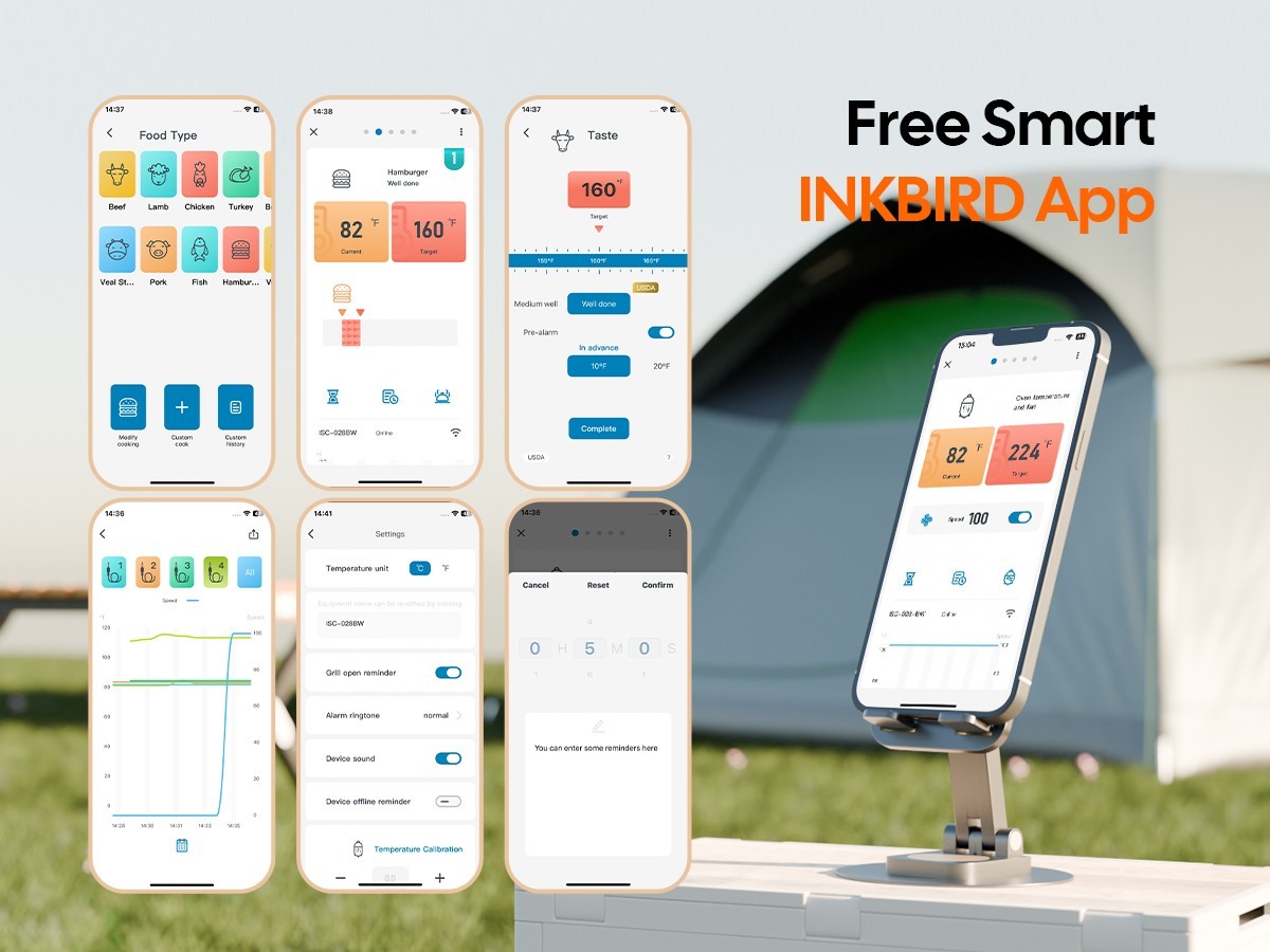 INKBIRD Automatic Smoker Fan Controller WiFi BBQ Meat Thermometer Cooking Tools