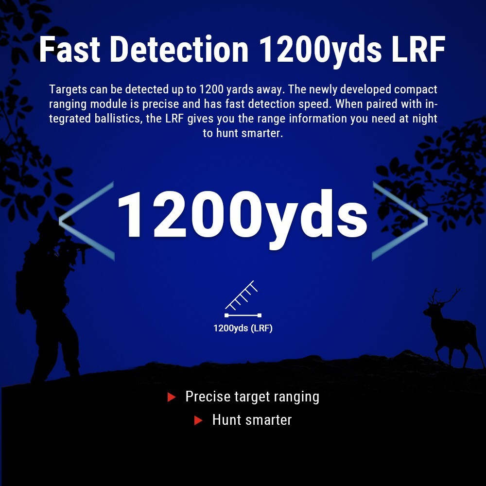PARD DS35LRF 850nm 70mm Rangefinder Ballistic Calculator 2K NightVision Scope