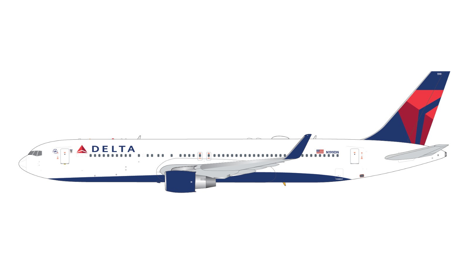 Gemini Jets 1:200 Delta Air Lines Boeing 767-300ER N199DN G2DAL1419 PRE-ORDER