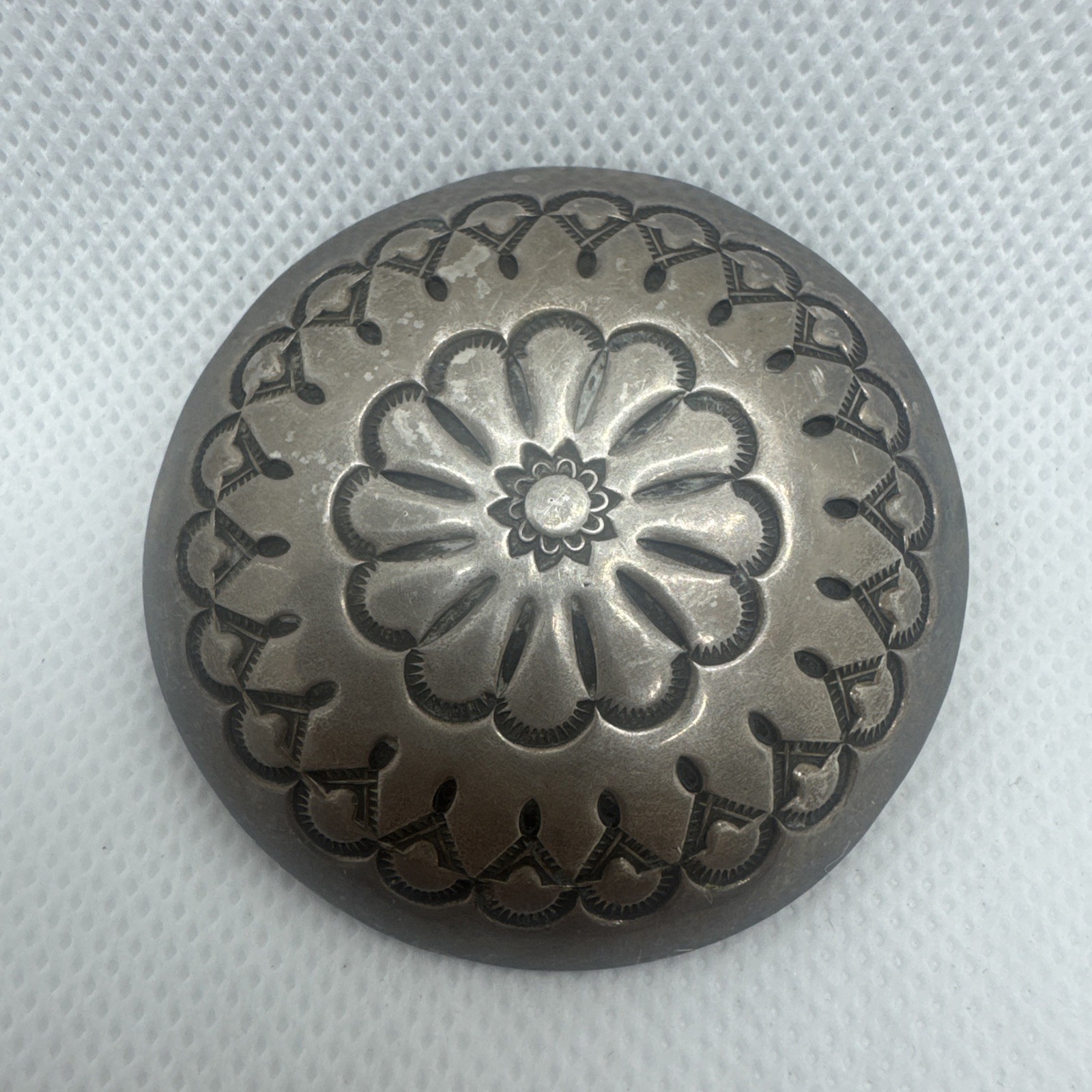 Large Southwestern Sterling Silver Concho Handmade CH 925 for Belt 2"