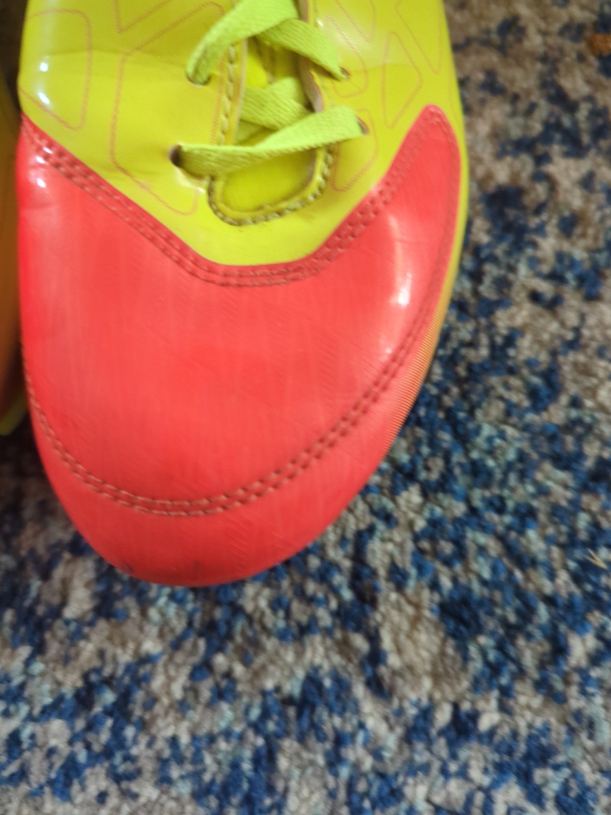 Adidas F50 Adizero HG US 7.5 Outdoor Soccer Cleats V24790 Orange And Yellow Nice