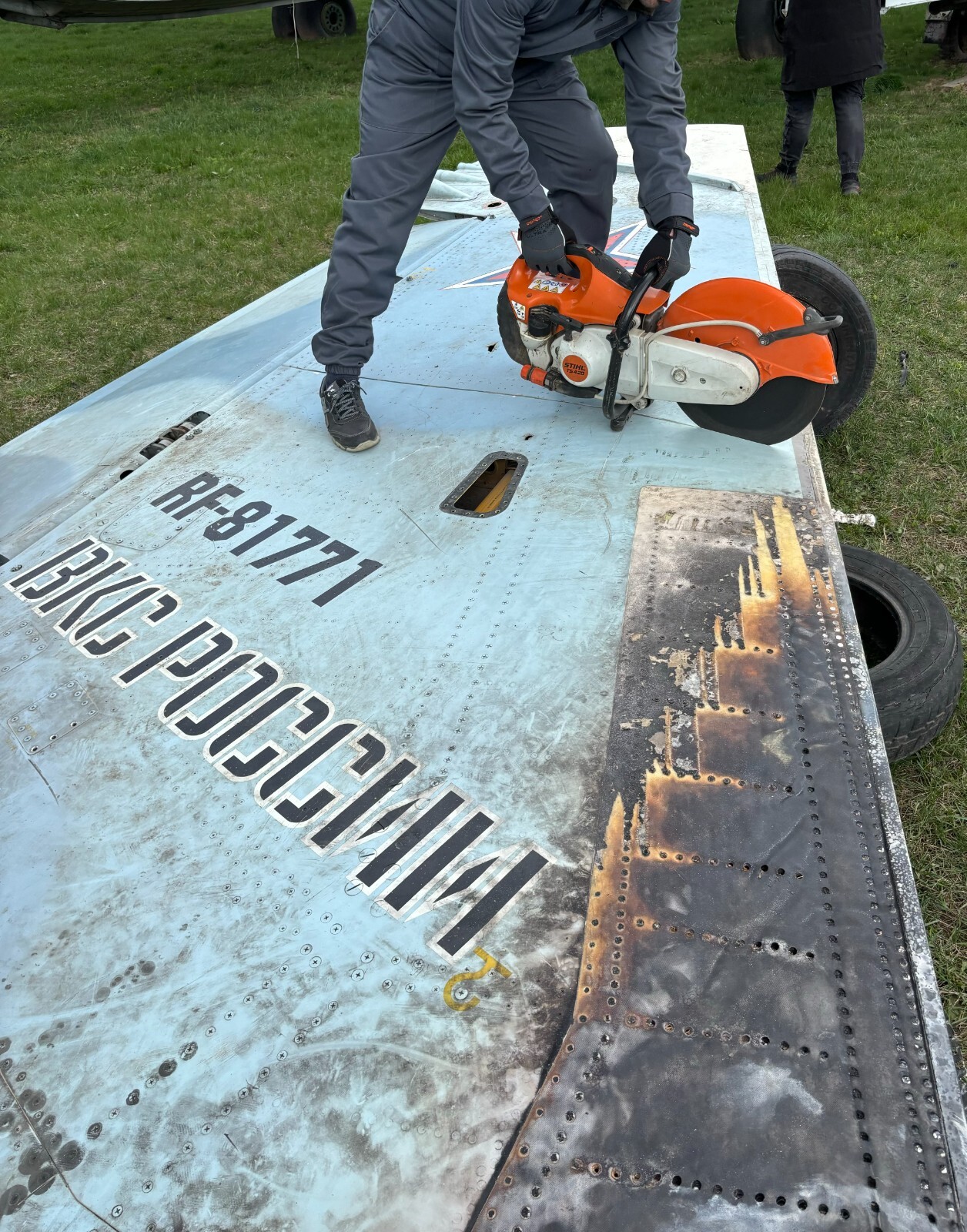 Keychain from the russian Su-30 "60 red" RF-81771 Original aircraft skin tag